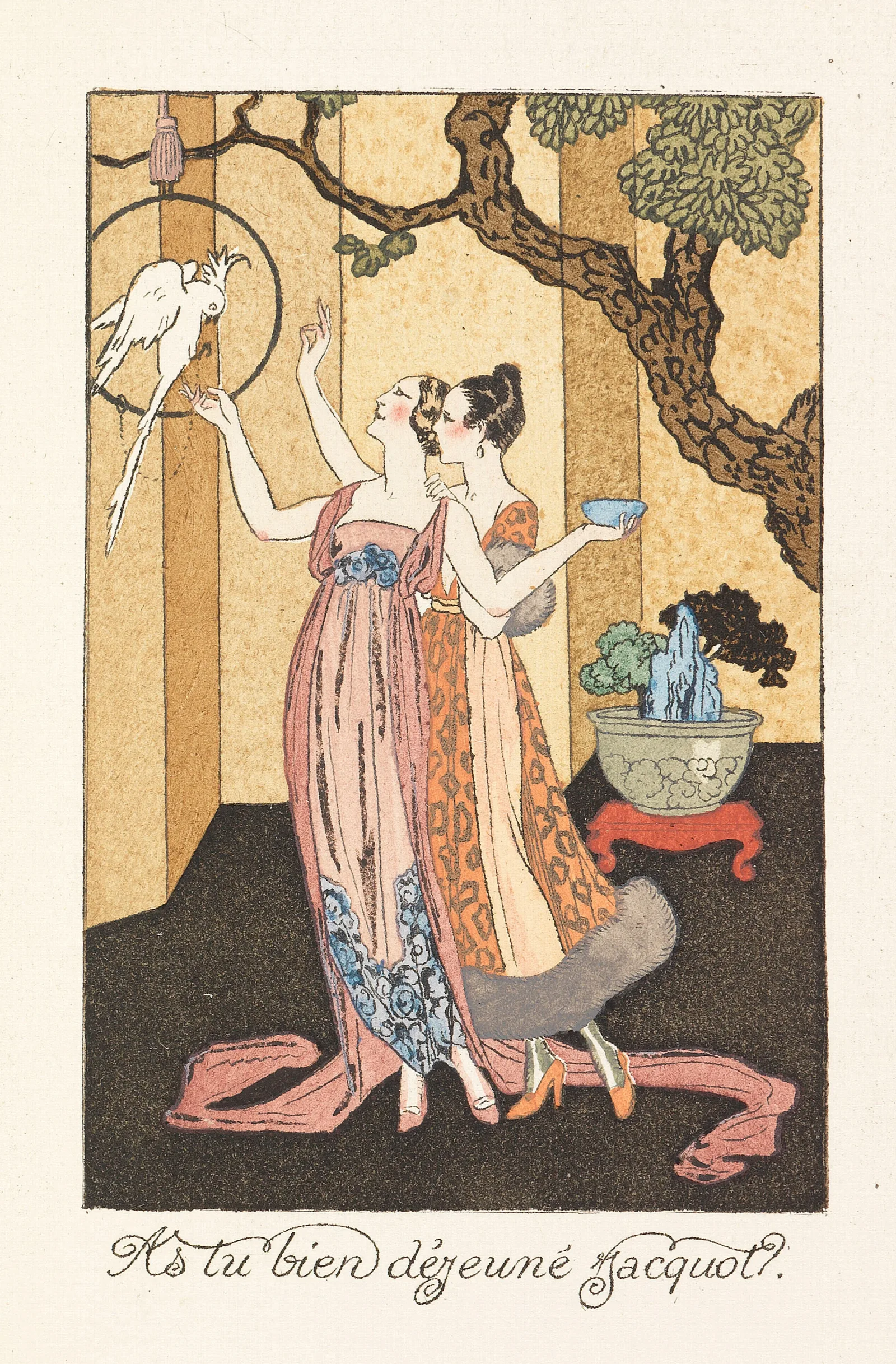 La Guirlande Des Mois Wall Art by George Barbier - Canvas Print