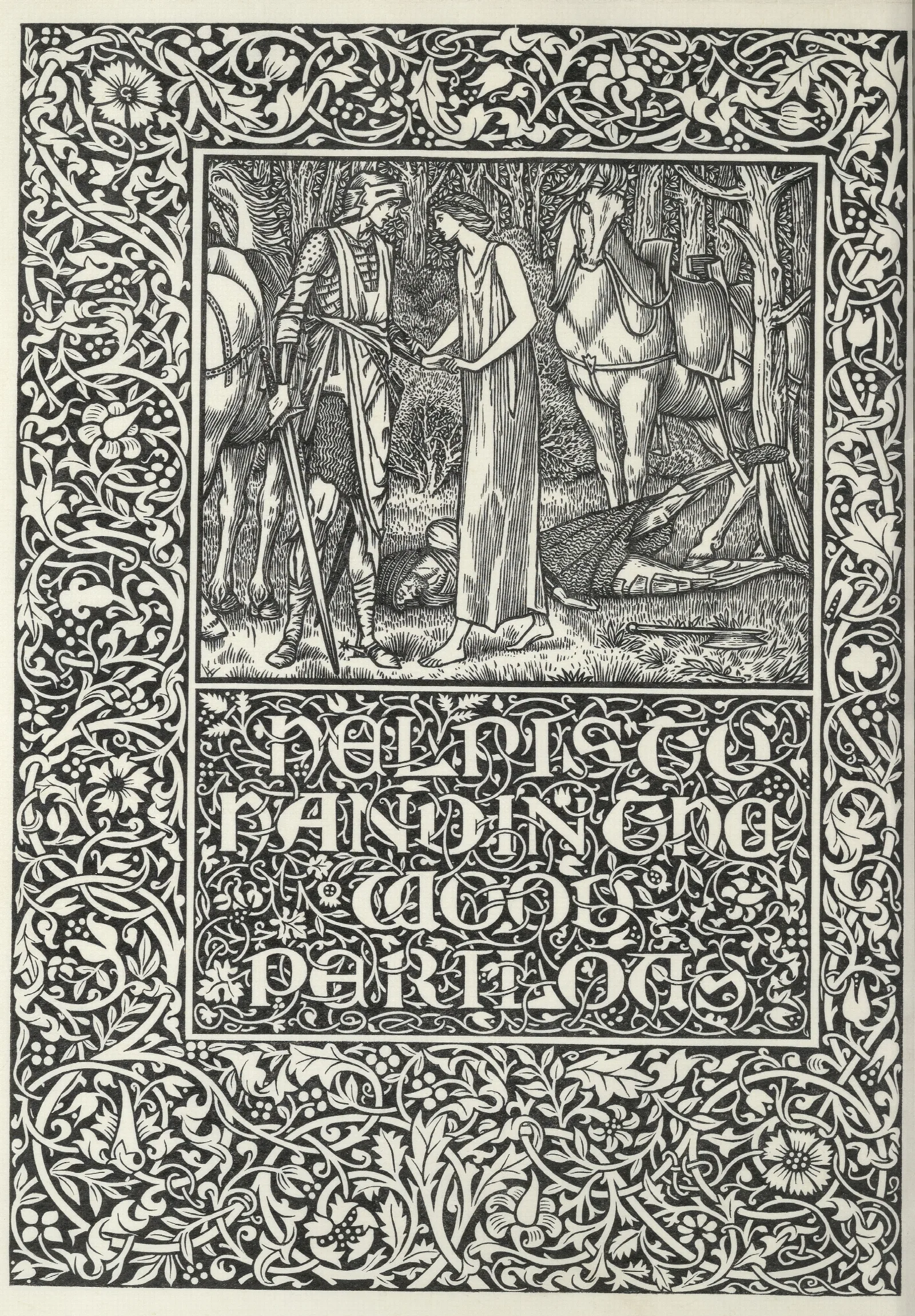 The Well At The Worlds End Help Is To Hand In The Wood Perilous Wall Art by Sir Edward Coley Burne-Jones - Canvas Print