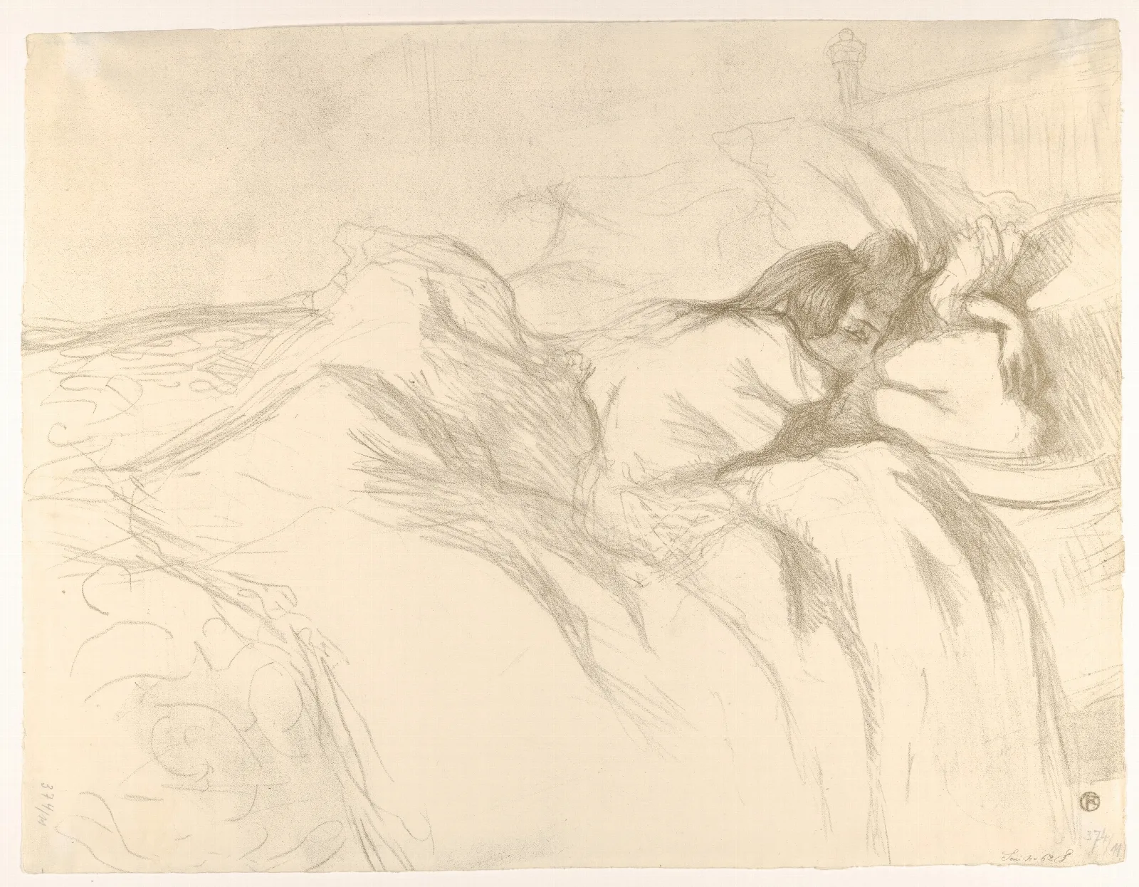 Waking Up Wall Art by Henri de Toulouse-Lautrec - Canvas Print