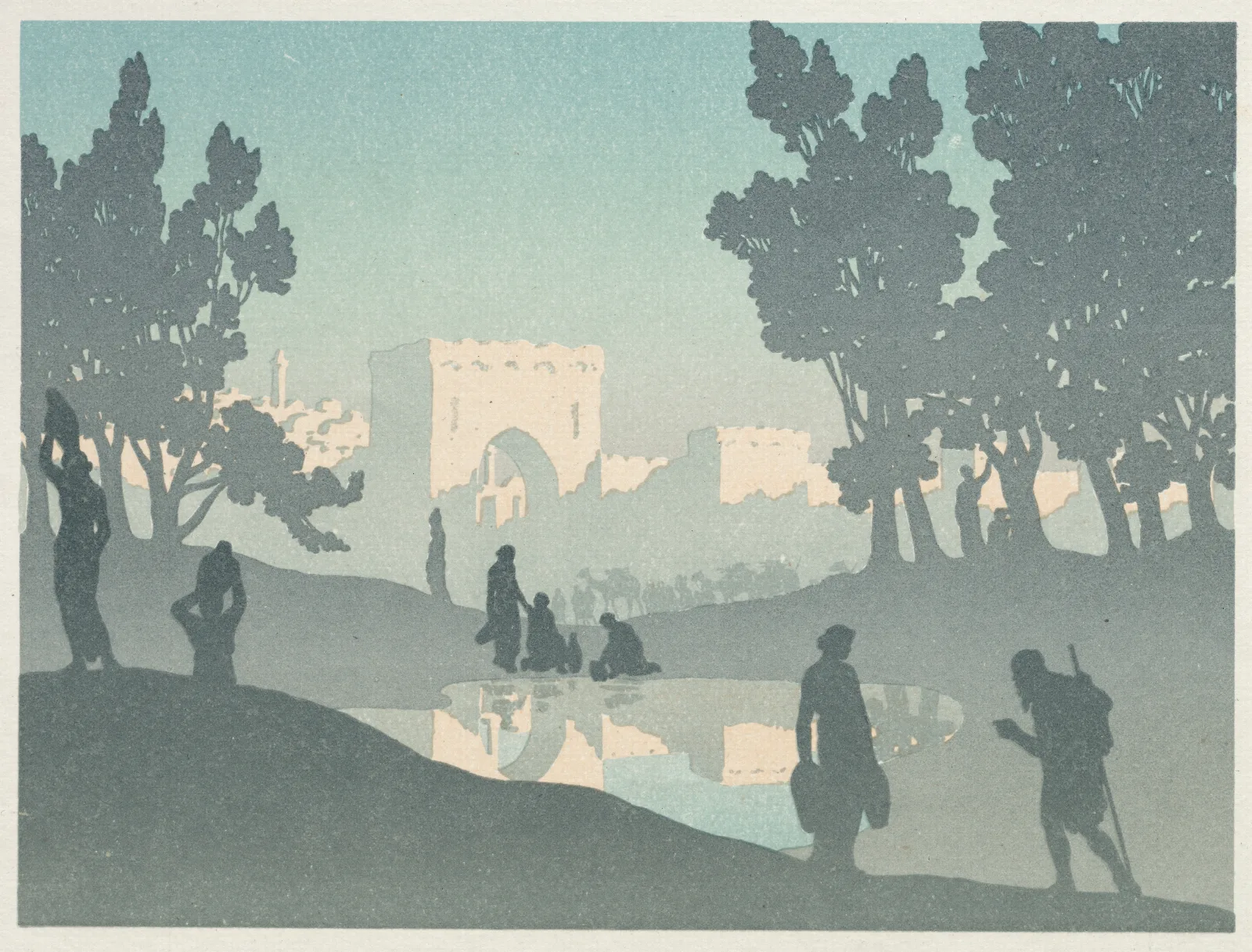 The Wandering Jew The Old City Wall Art by Henri Rivière - Canvas Print