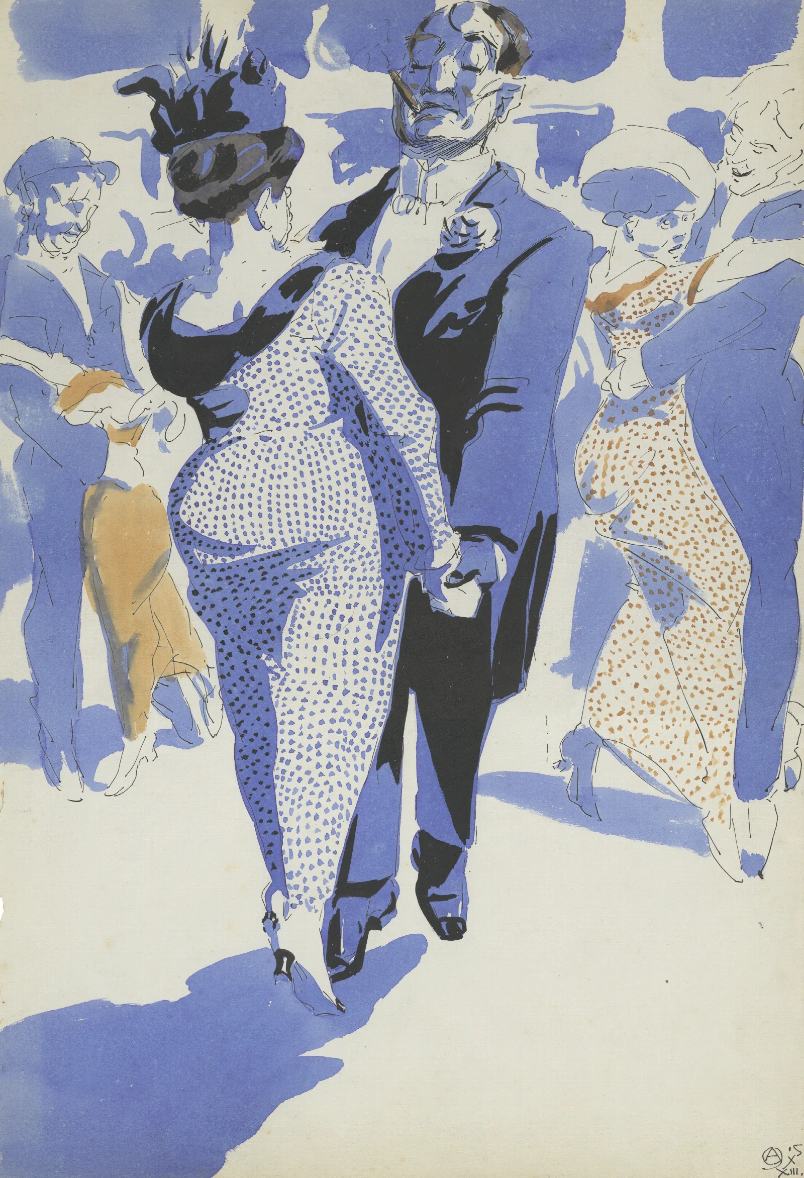 Dansers Wall Art by Alfred Ost - Canvas Print