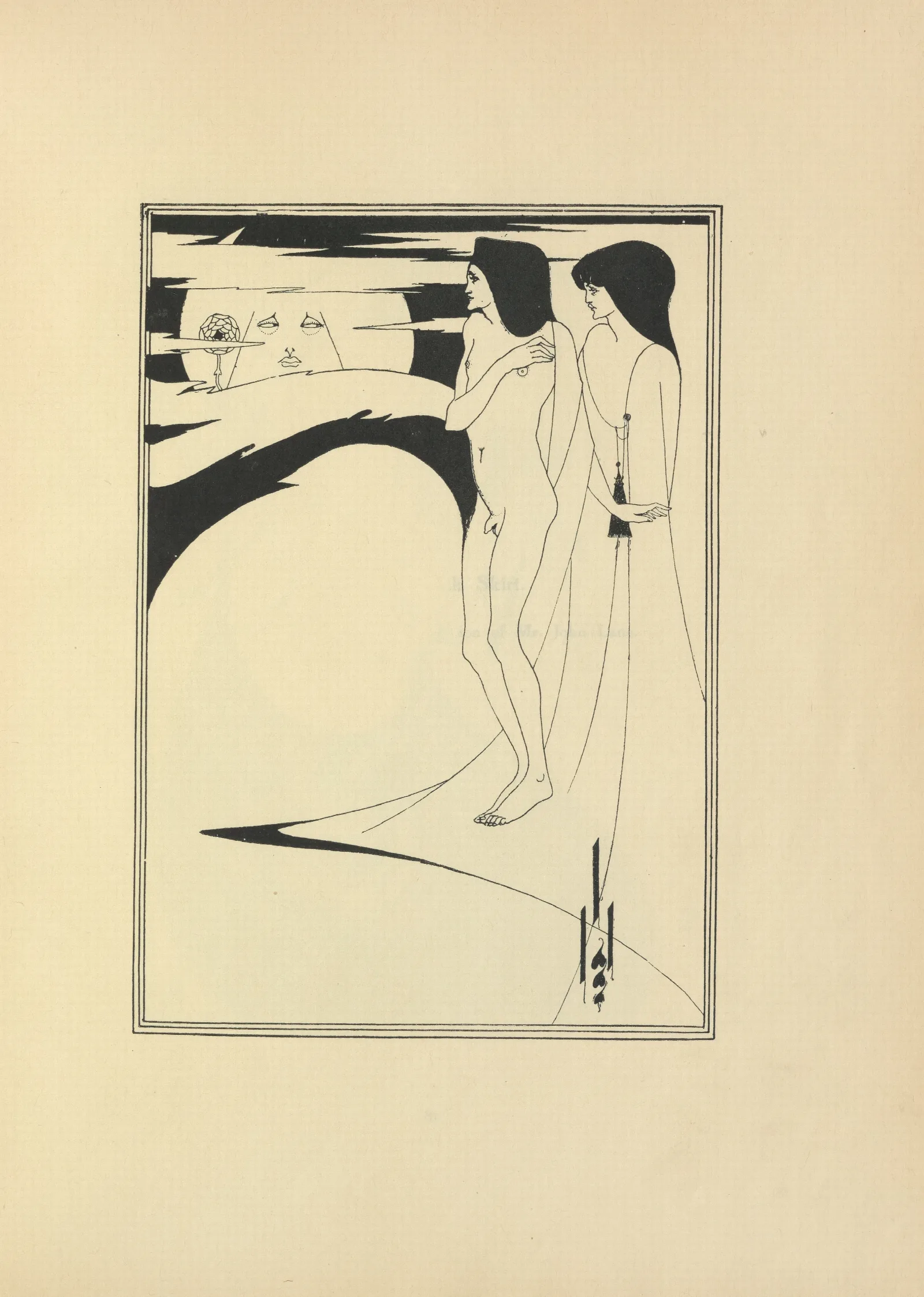 The Man In The Moon From Salome Wall Art by Aubrey Vincent Beardsley - Canvas Print