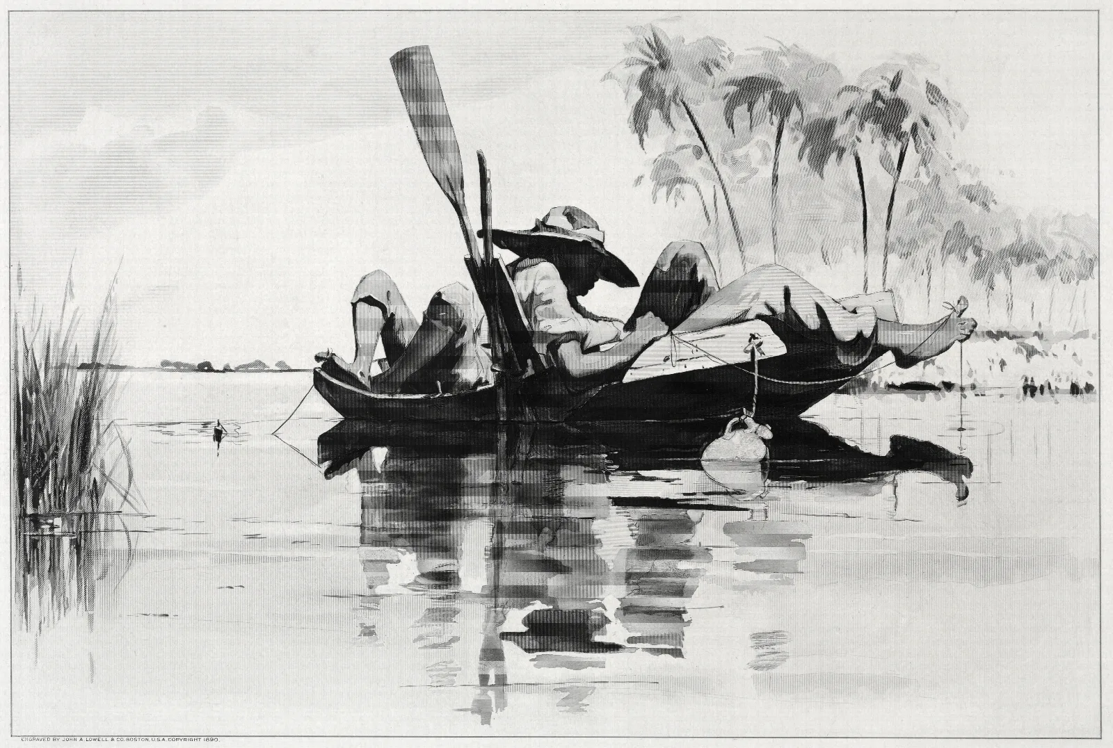 A Fishing Party Wall Art by Winslow Homer - Canvas Print