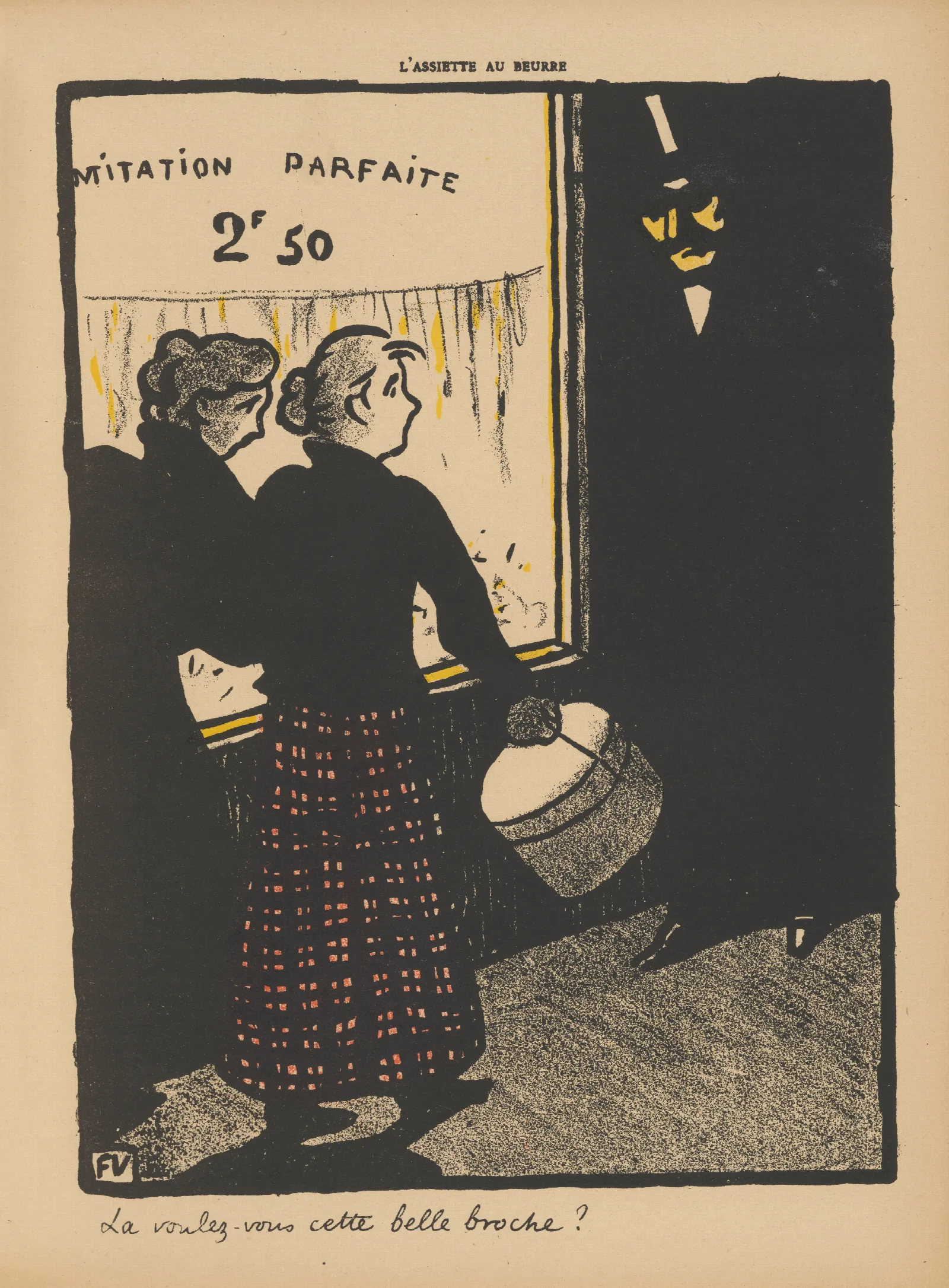 La Voulez Vous Cette Belle Broche Wall Art by Félix Vallotton - Canvas Print