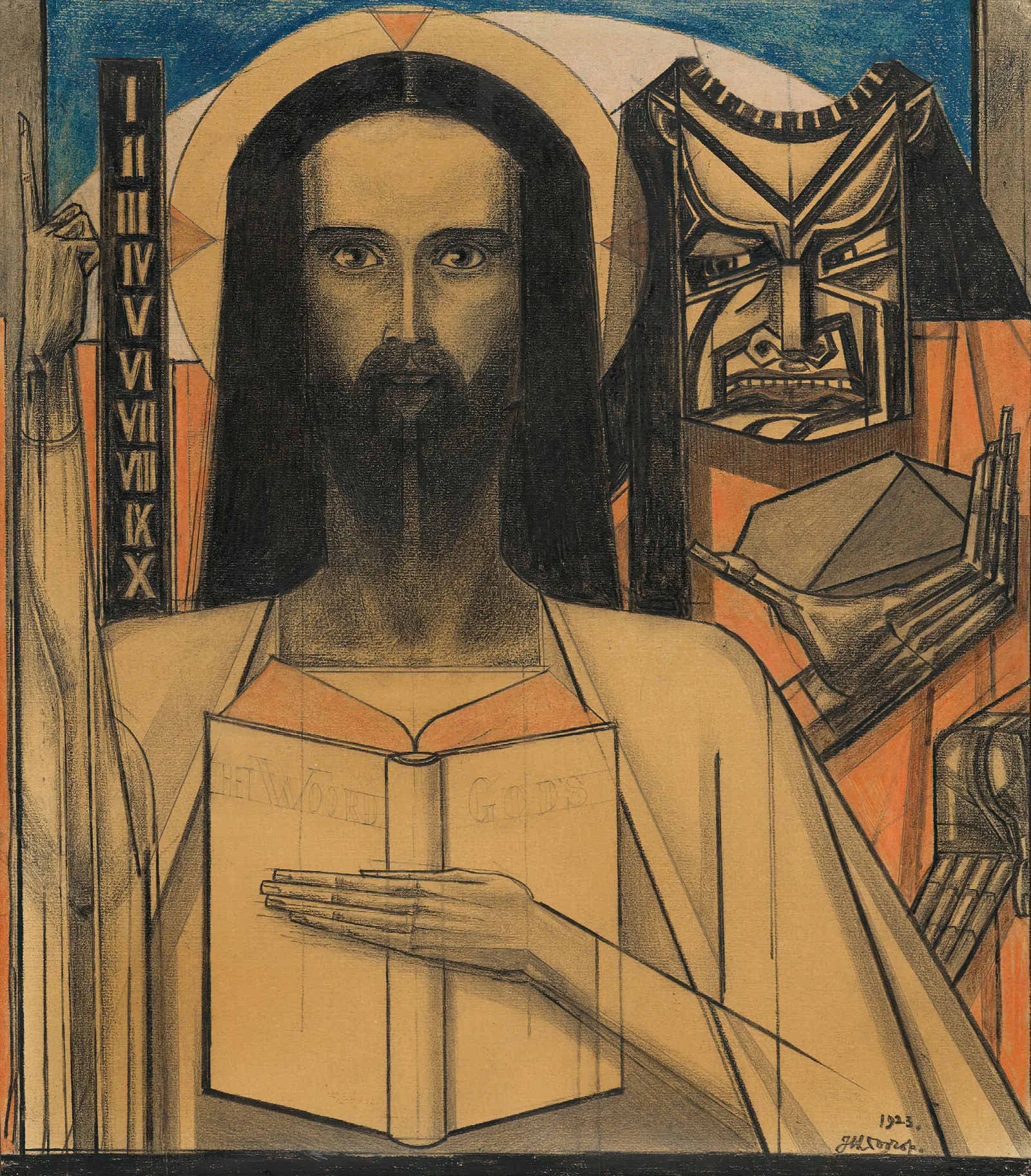 Etude Pour Christus In De Woestijn Wall Art by Jan Toorop - Canvas Print