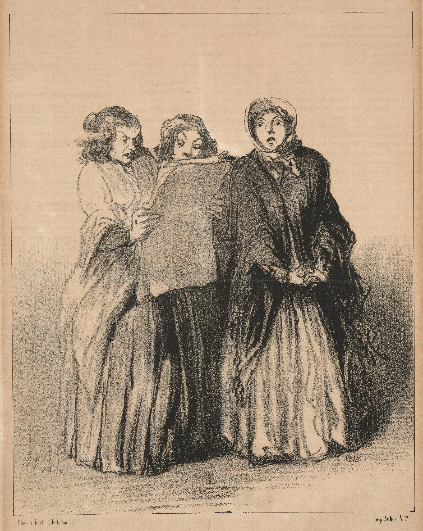 Les Delegues Du Club Central Socialiste Ont A Lunanimite Repousse La Candidature De Jeanne Derouin Oh Les Aristos Wall Art by Honoré Daumier - Canvas Print
