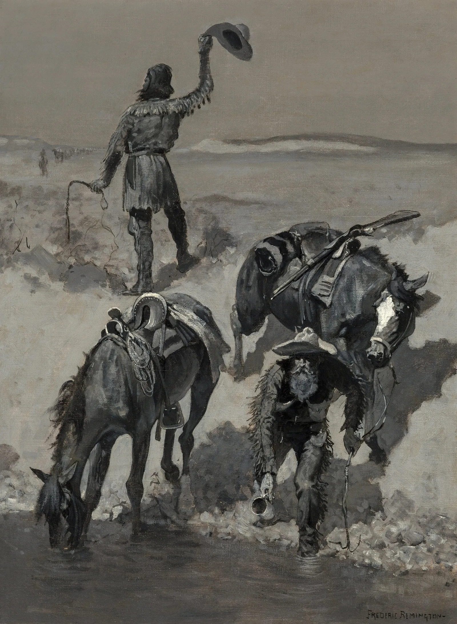 Water 2 Wall Art by Frederic Remington - Canvas Print