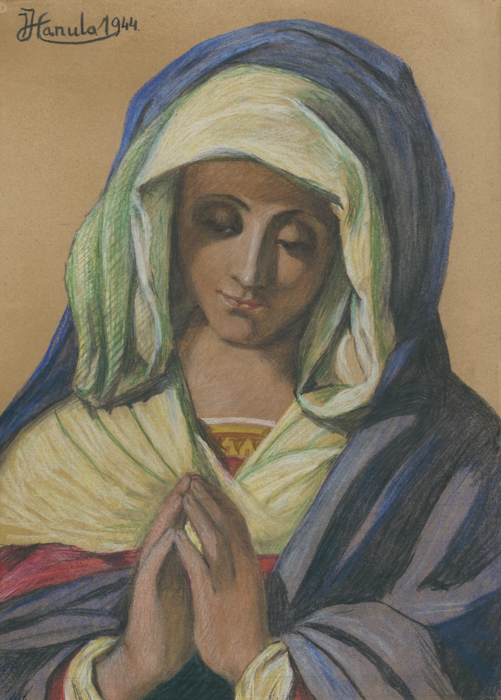 Virgin Mary Wall Art by Jozef Hanula - Canvas Print