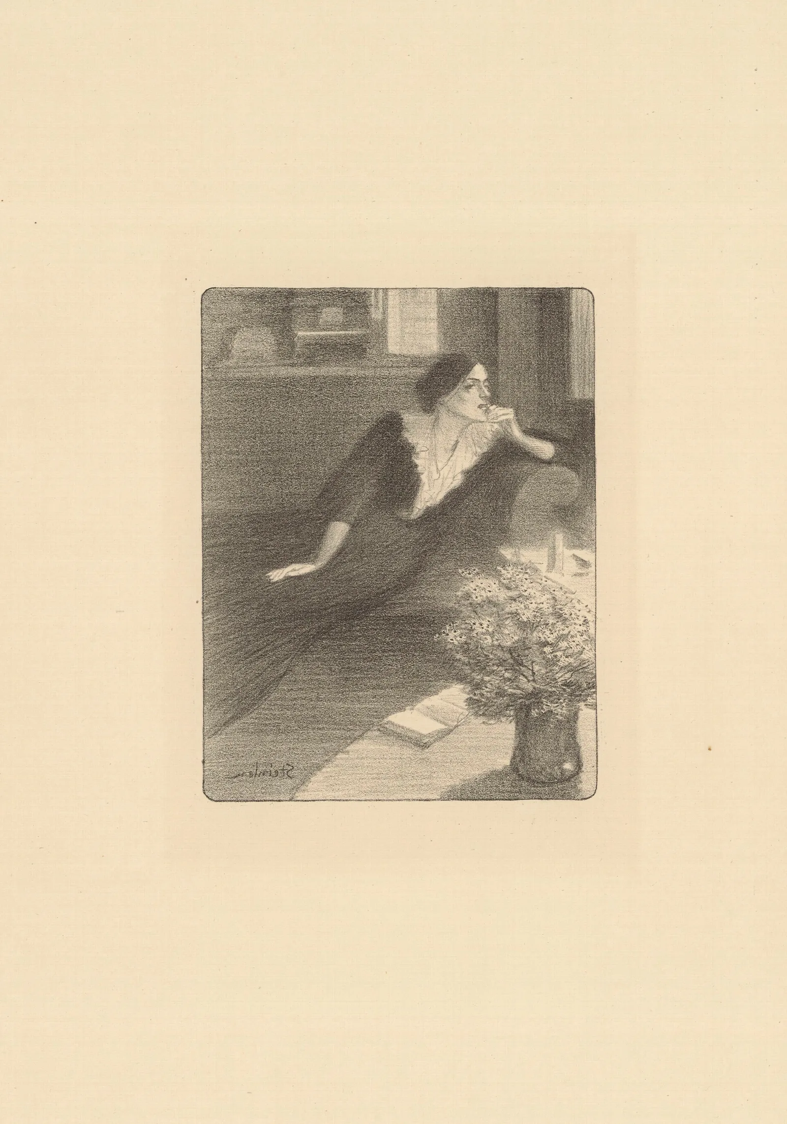 Chanson Crepusculaire Wall Art by Théophile Alexandre Steinlen - Canvas Print