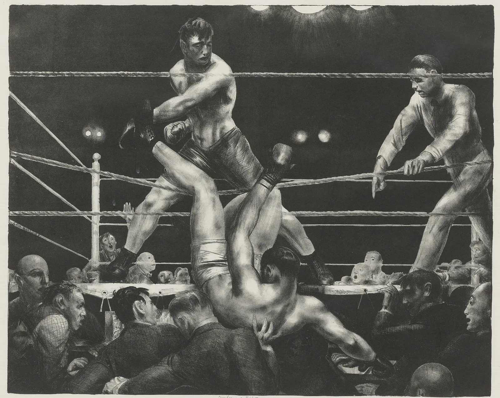 Dempsey And Firpo Mason 181 Wall Art by George Wesley Bellows - Canvas Print