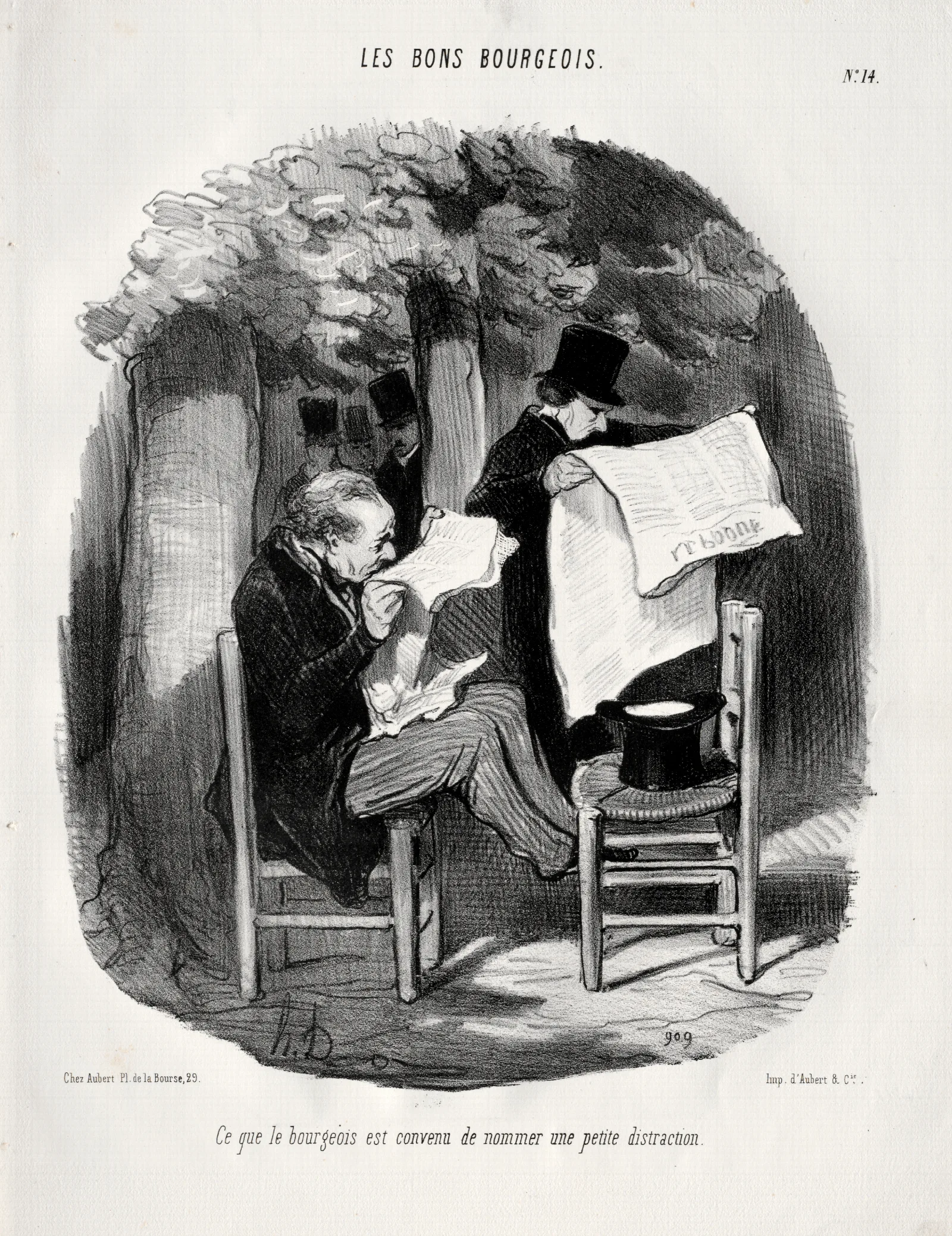 What The Bourgeois Calls A Slight Distraction Wall Art by Honoré Daumier - Canvas Print