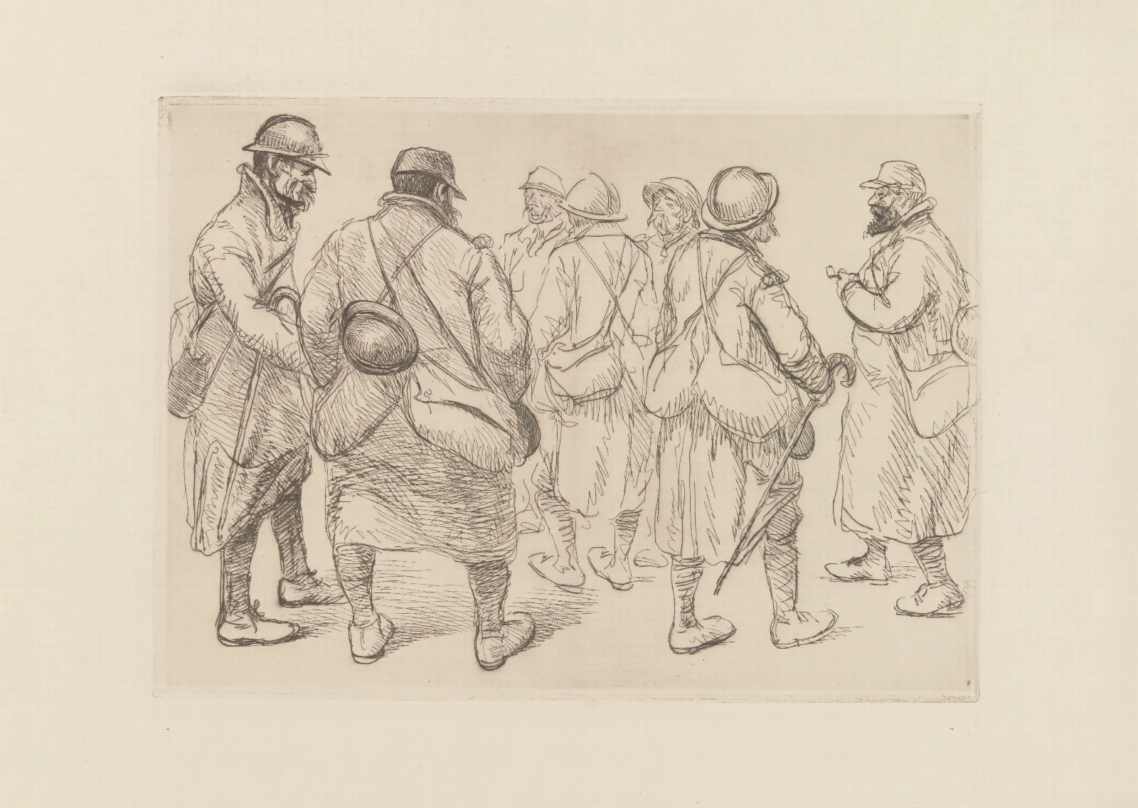 Permissionnaires N 2 Wall Art by Théophile Alexandre Steinlen - Canvas Print