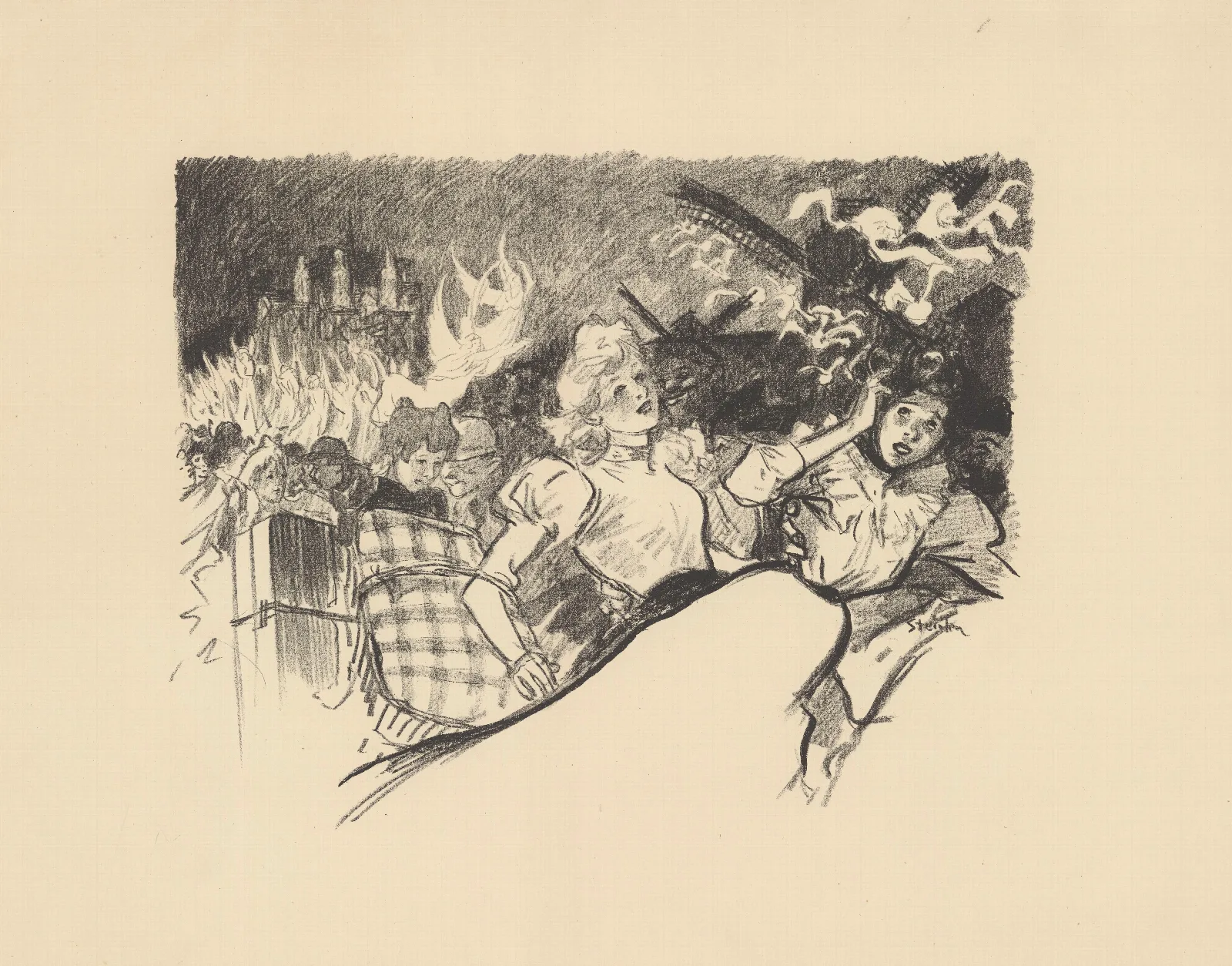 Montmartre Suite De Valses Sur Les Motifs Des Chansons De Paul Delmet Par Edmond Missa Wall Art by Théophile Alexandre Steinlen - Canvas Print