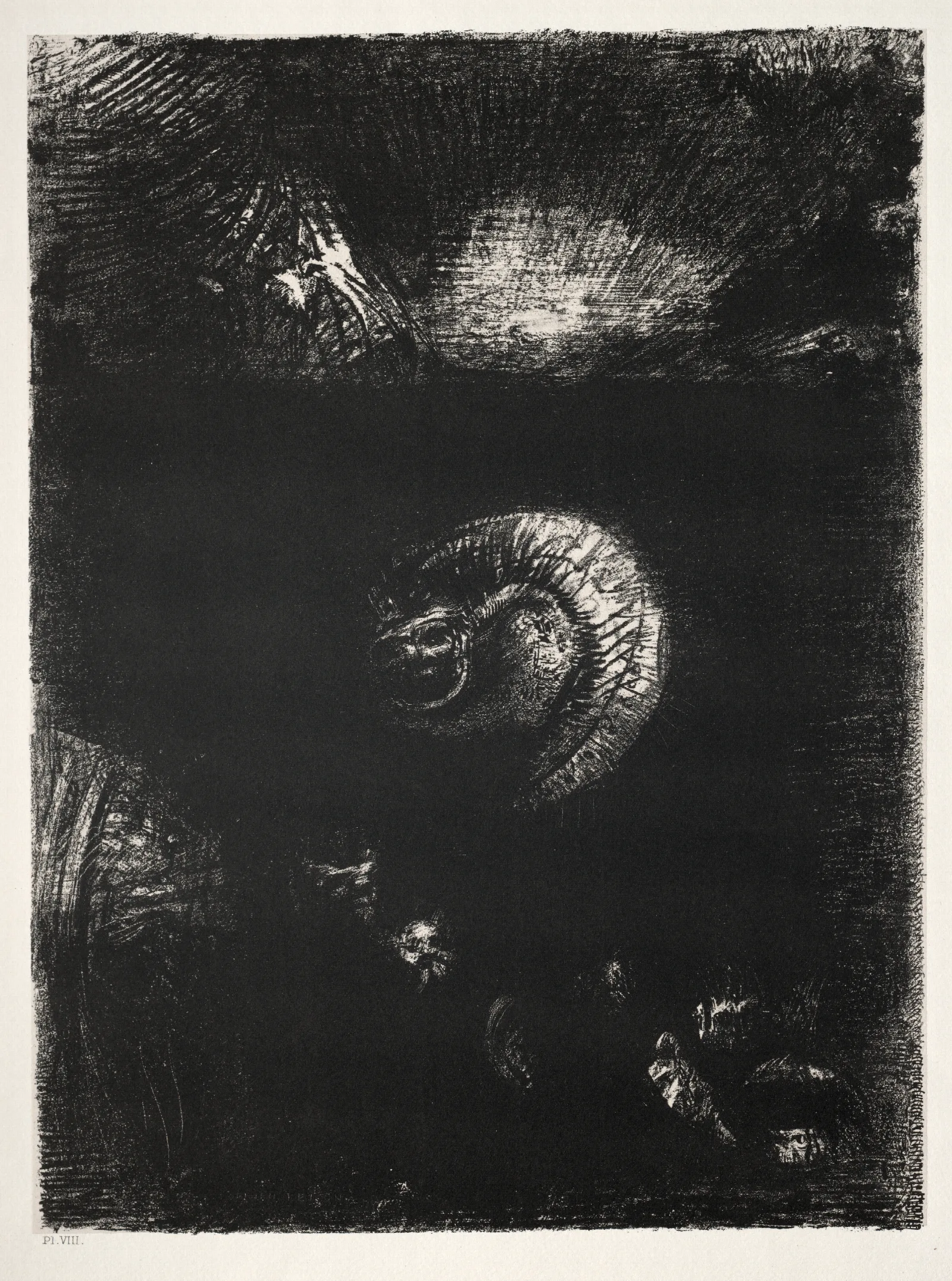And All Manner Of Frightful Creatures Arise 2 Wall Art by Odilon Redon - Canvas Print