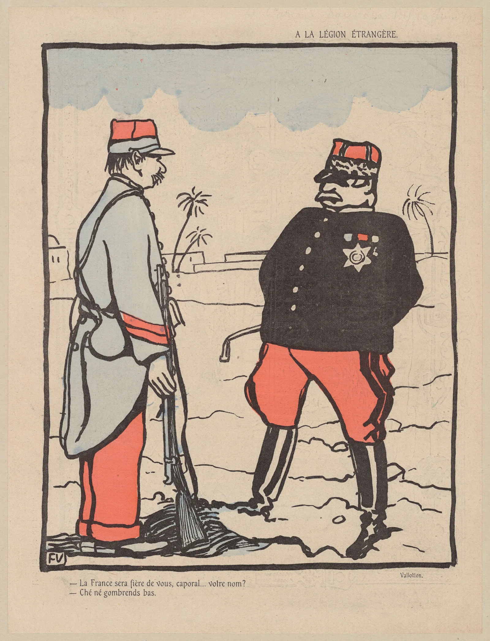 A La Legion Etrangere Wall Art by Félix Vallotton - Canvas Print