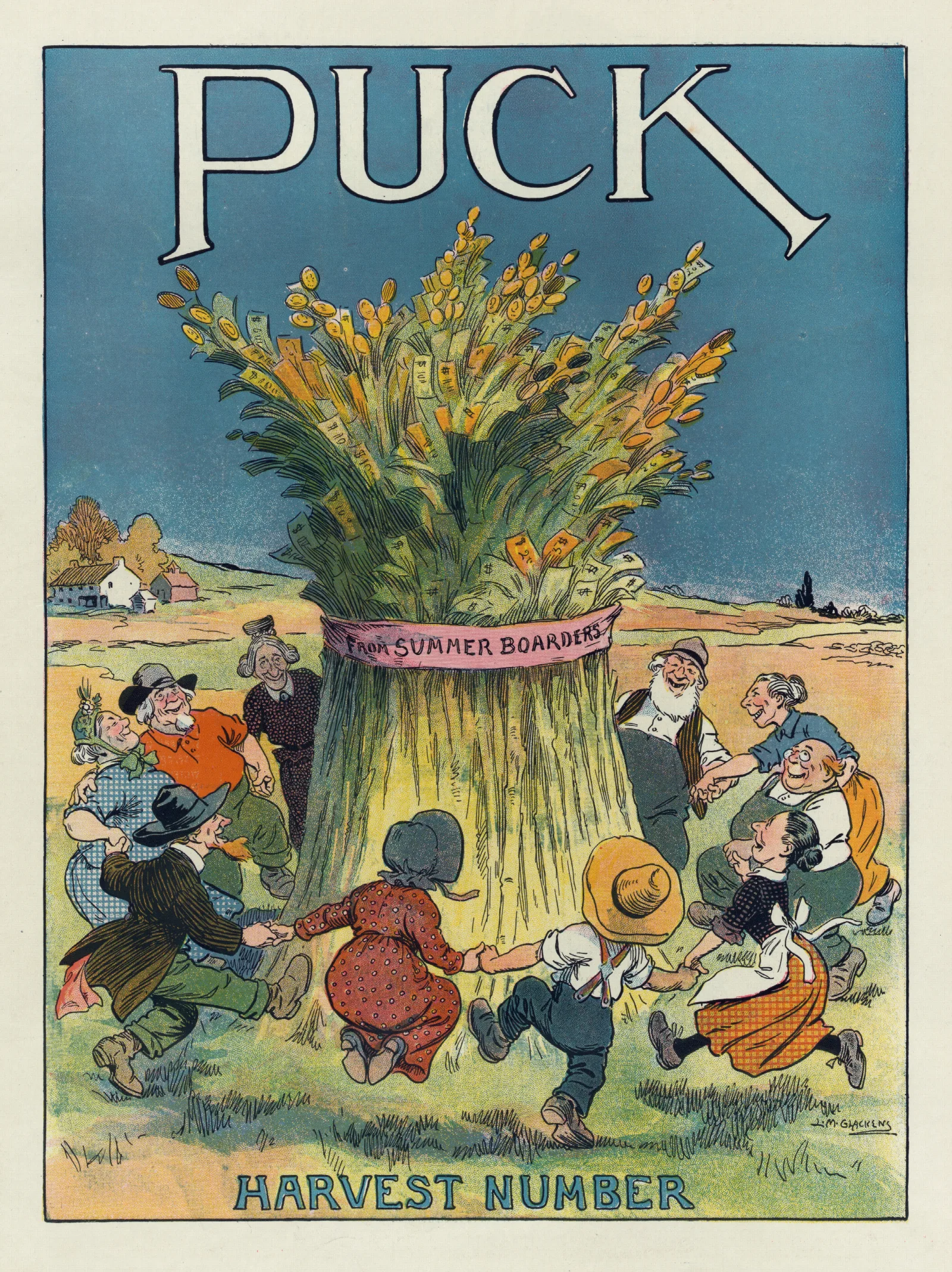 From Summer Boarders Harvest Number Wall Art by Louis Glackens - Canvas Print