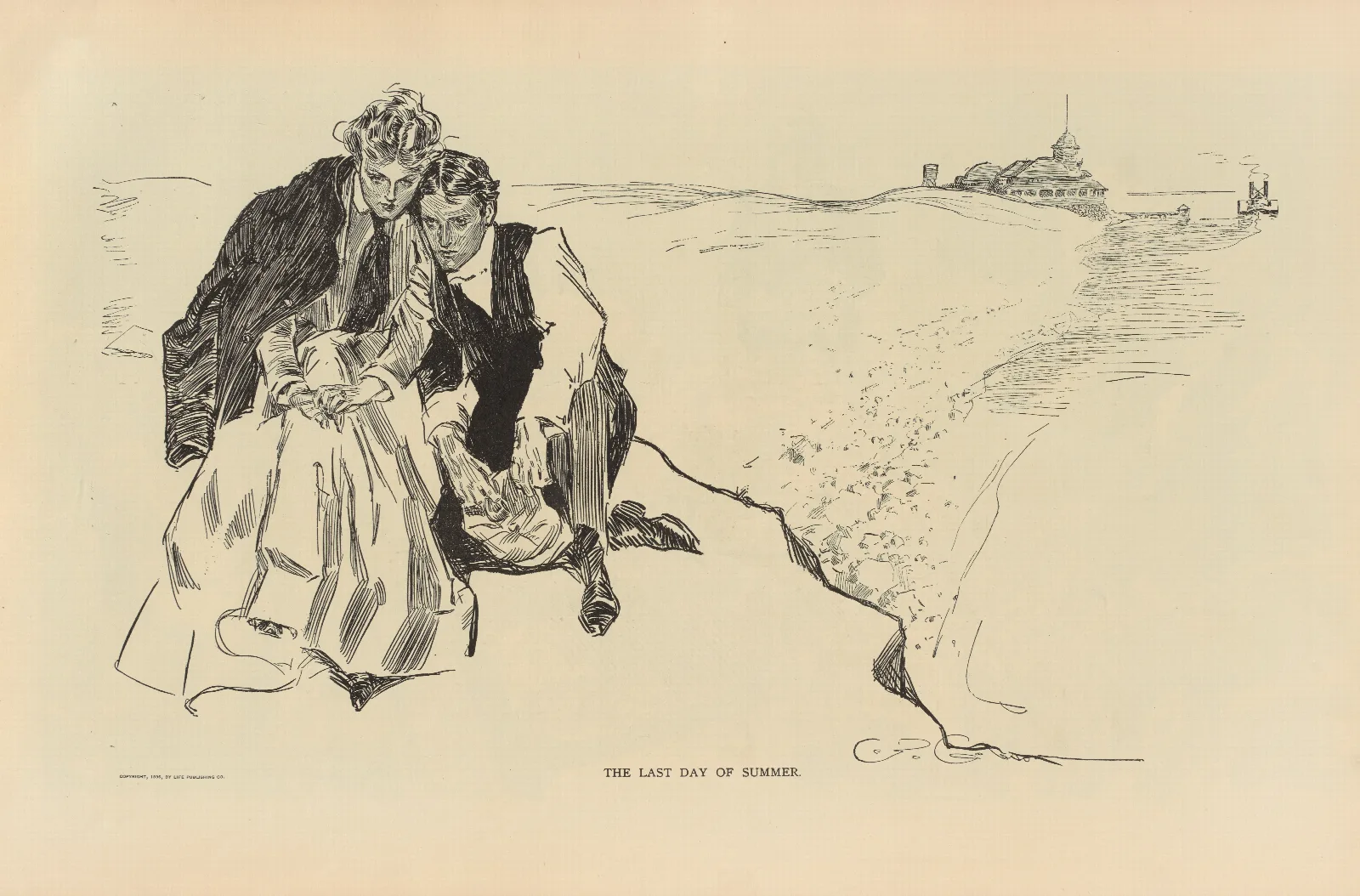 The Last Day Of Summer 2 Wall Art by Charles Dana Gibson - Canvas Print