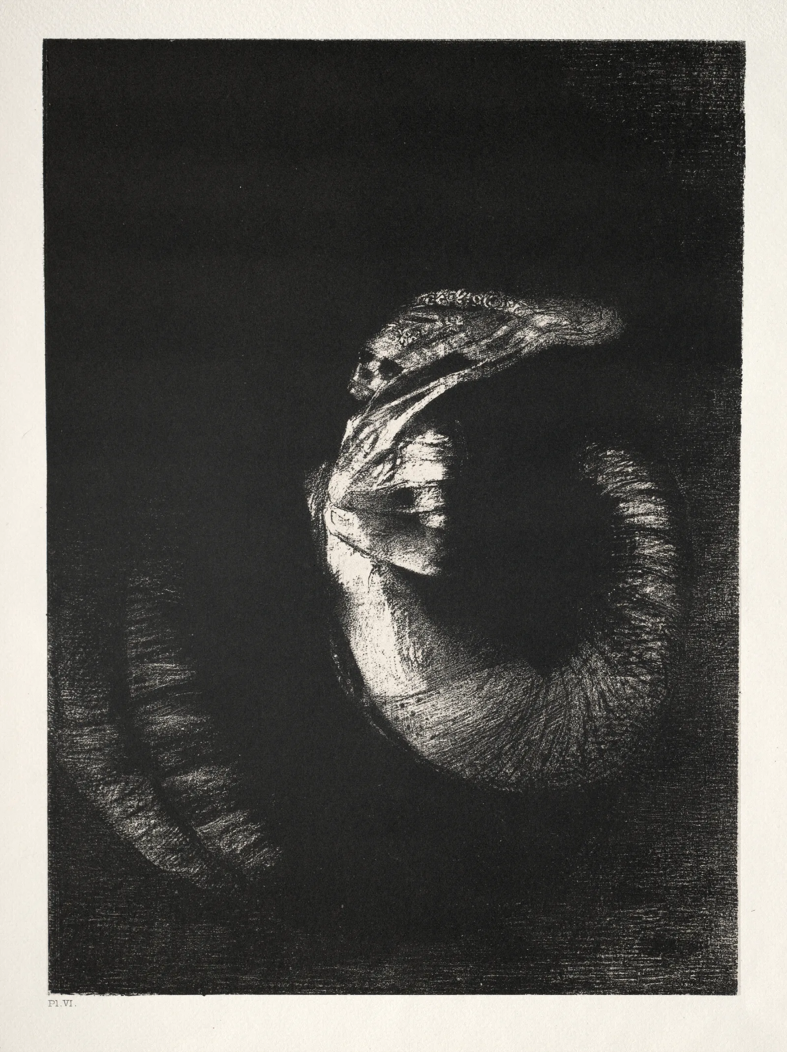 It Is A Skull Wreathed With Roses It Dominates A Womans Torso Of Pearly Whiteness 2 Wall Art by Odilon Redon - Canvas Print