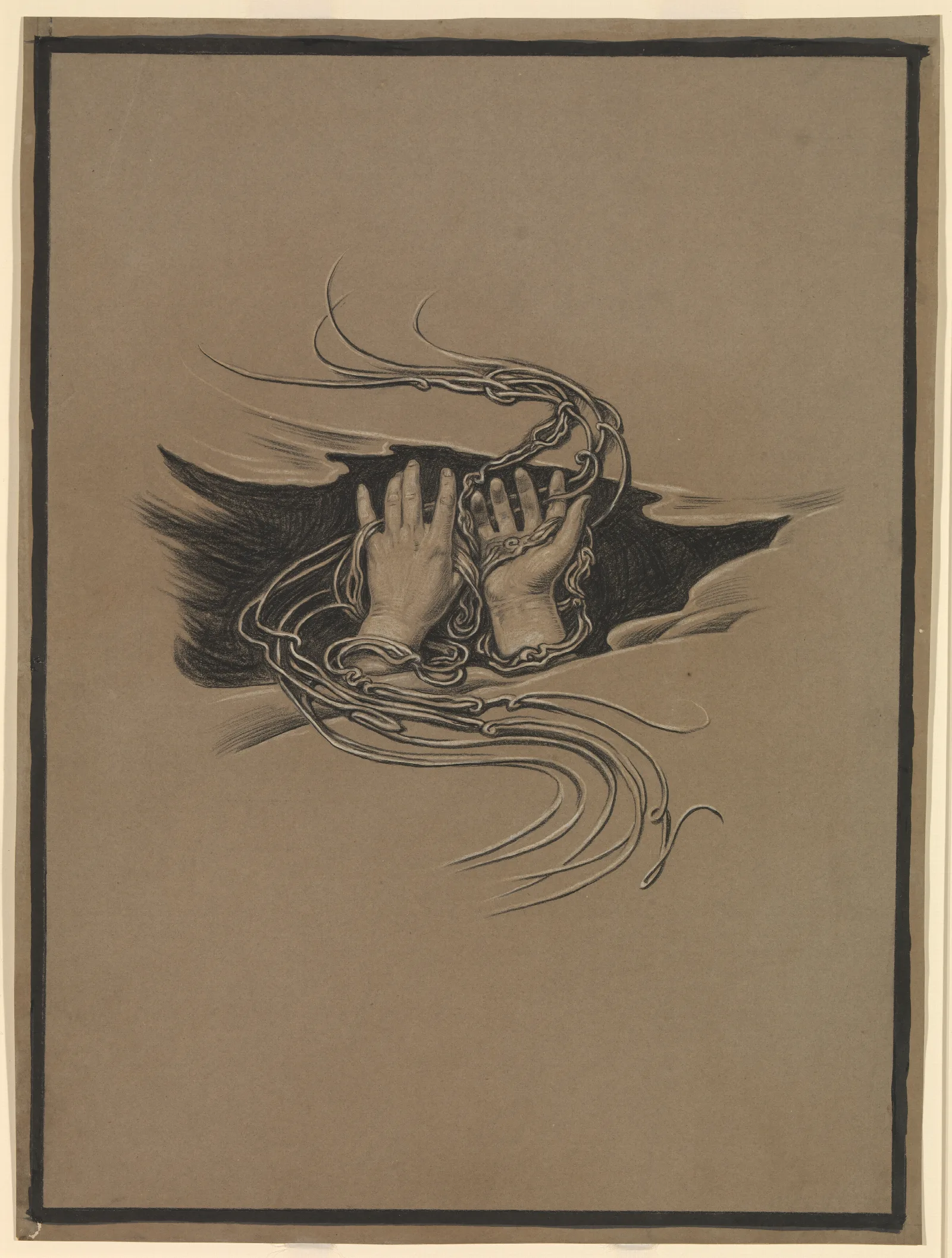 Pardon Giving And Pardon Imploring Hands Wall Art by Elihu Vedder - Canvas Print
