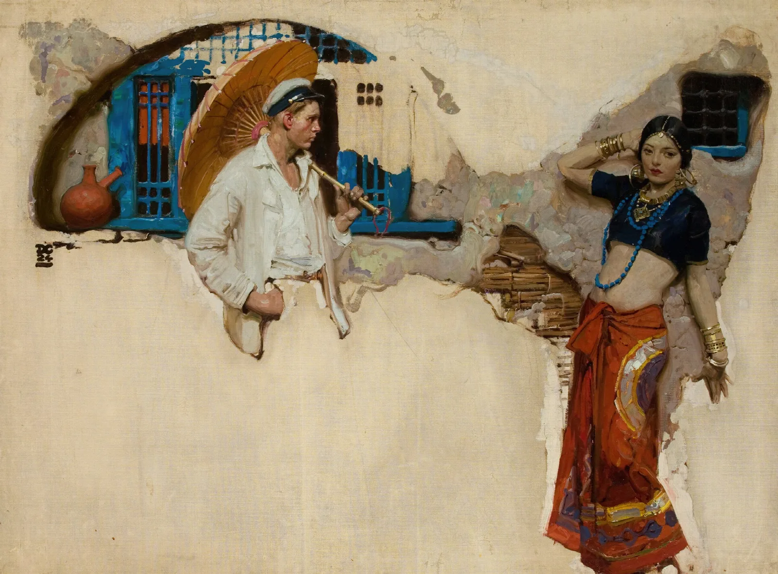 The Man At The Crossroads Wall Art by Dean Cornwell - Canvas Print