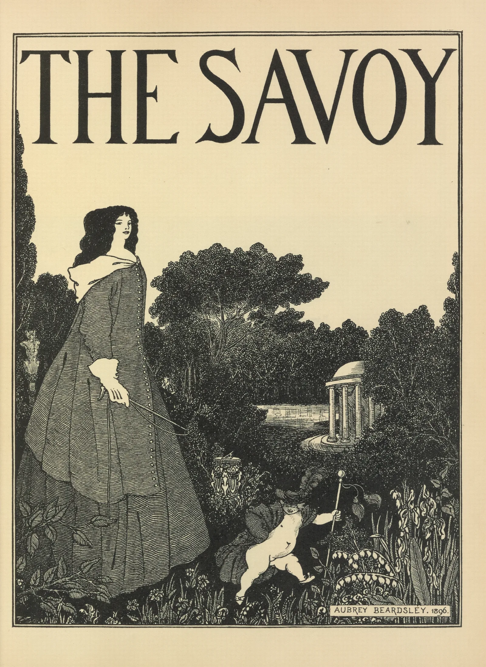 Cover Design For No 1 Of The Savoy Wall Art by Aubrey Vincent Beardsley - Canvas Print