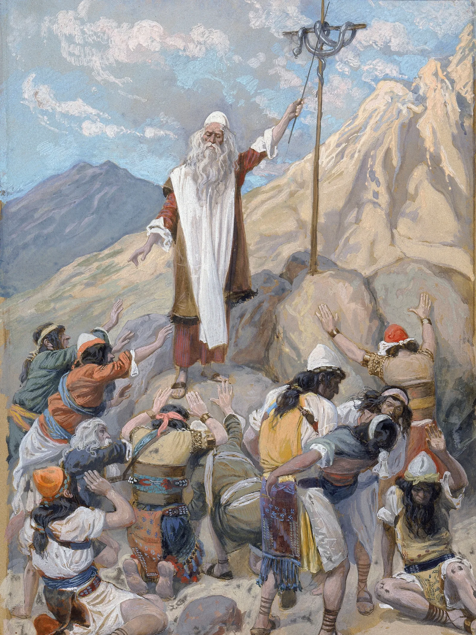 The Brazen Serpent Wall Art by James Tissot - Canvas Print