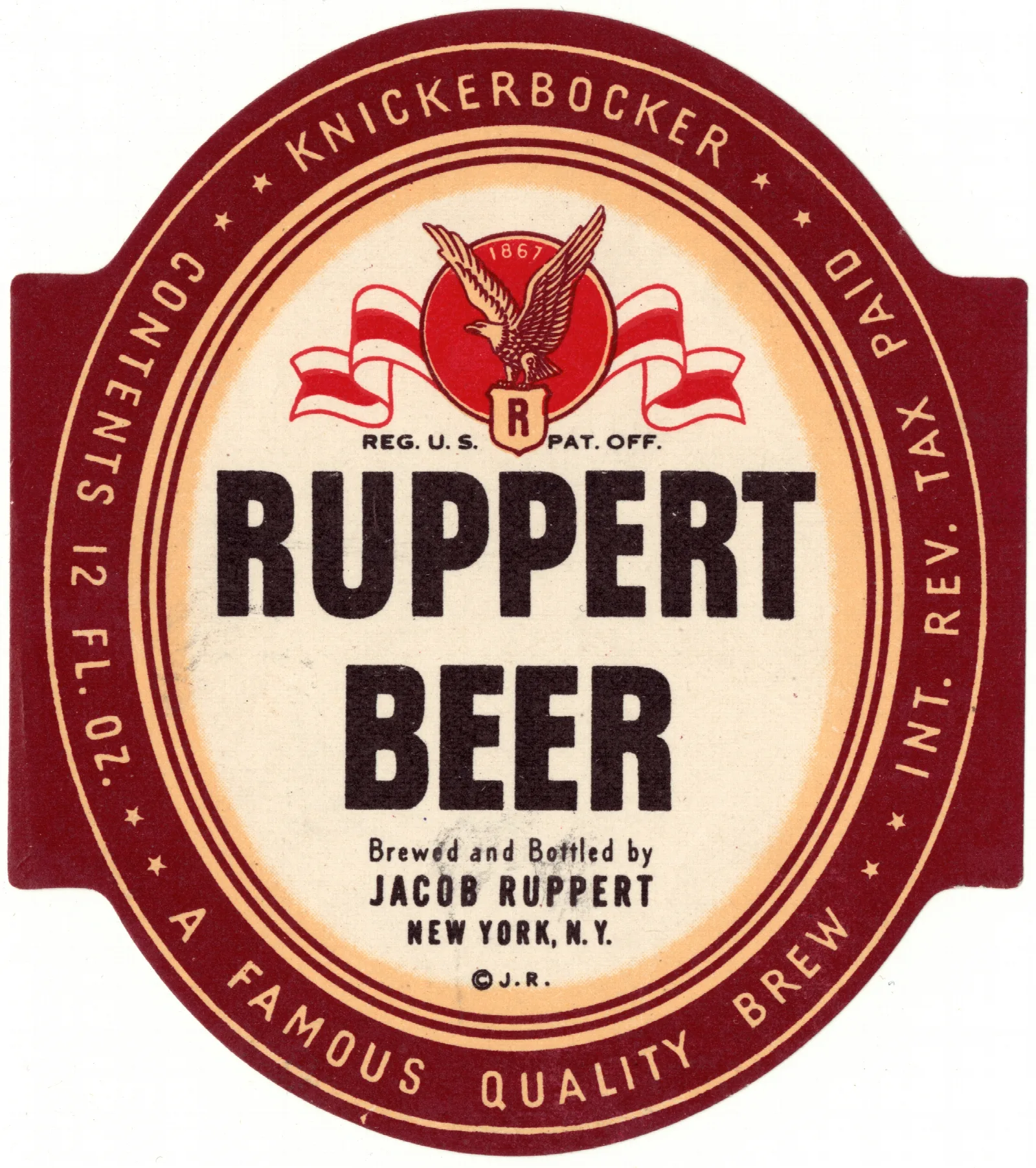 Ruppert Beer Label 2 Wall Art by Winold Reiss - Canvas Print