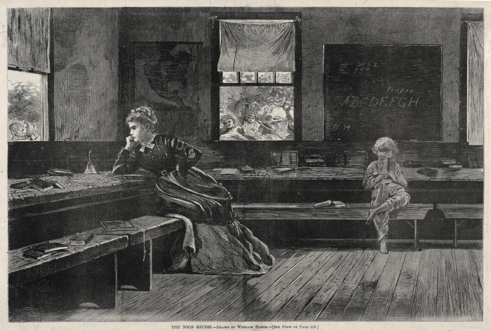 The Noon Recess Wall Art by Winslow Homer - Canvas Print