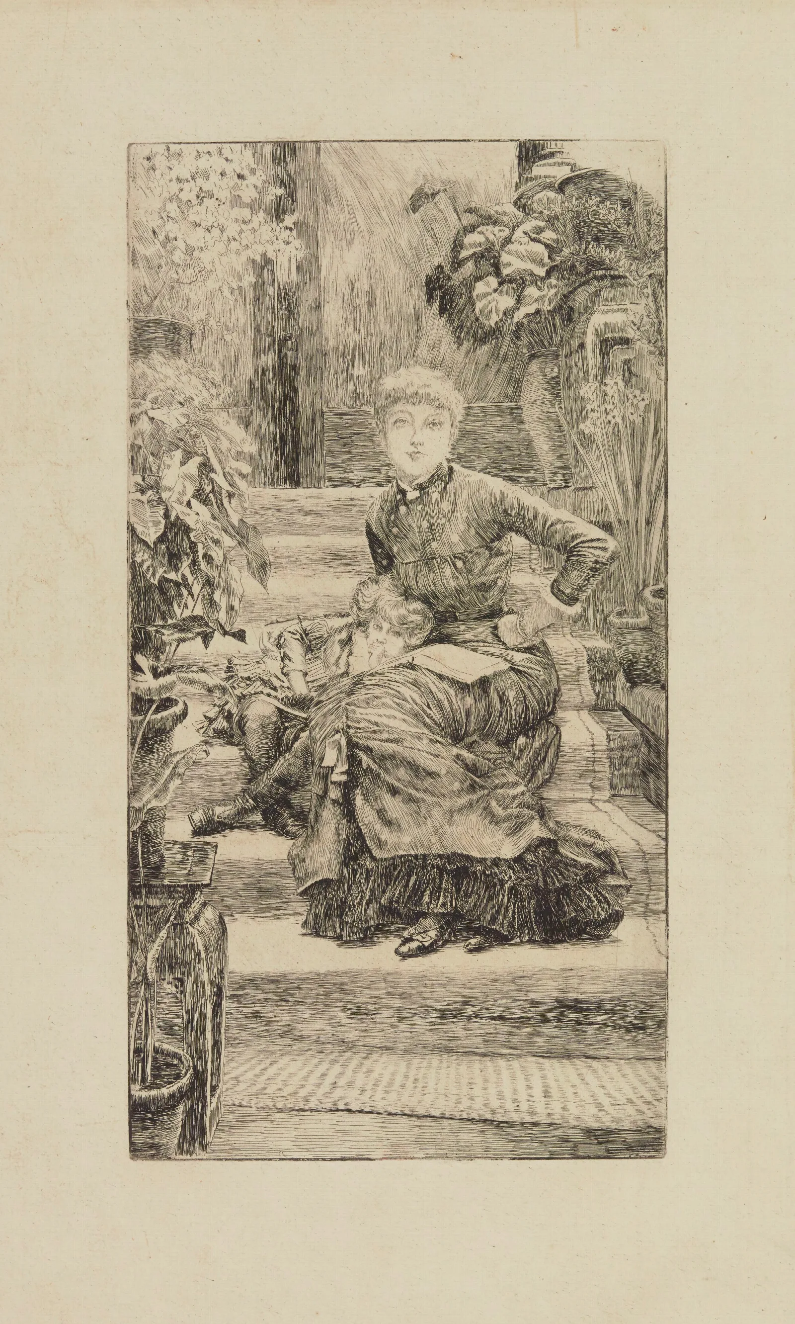 La Soeur Ainee 3 Wall Art by James Tissot - Canvas Print