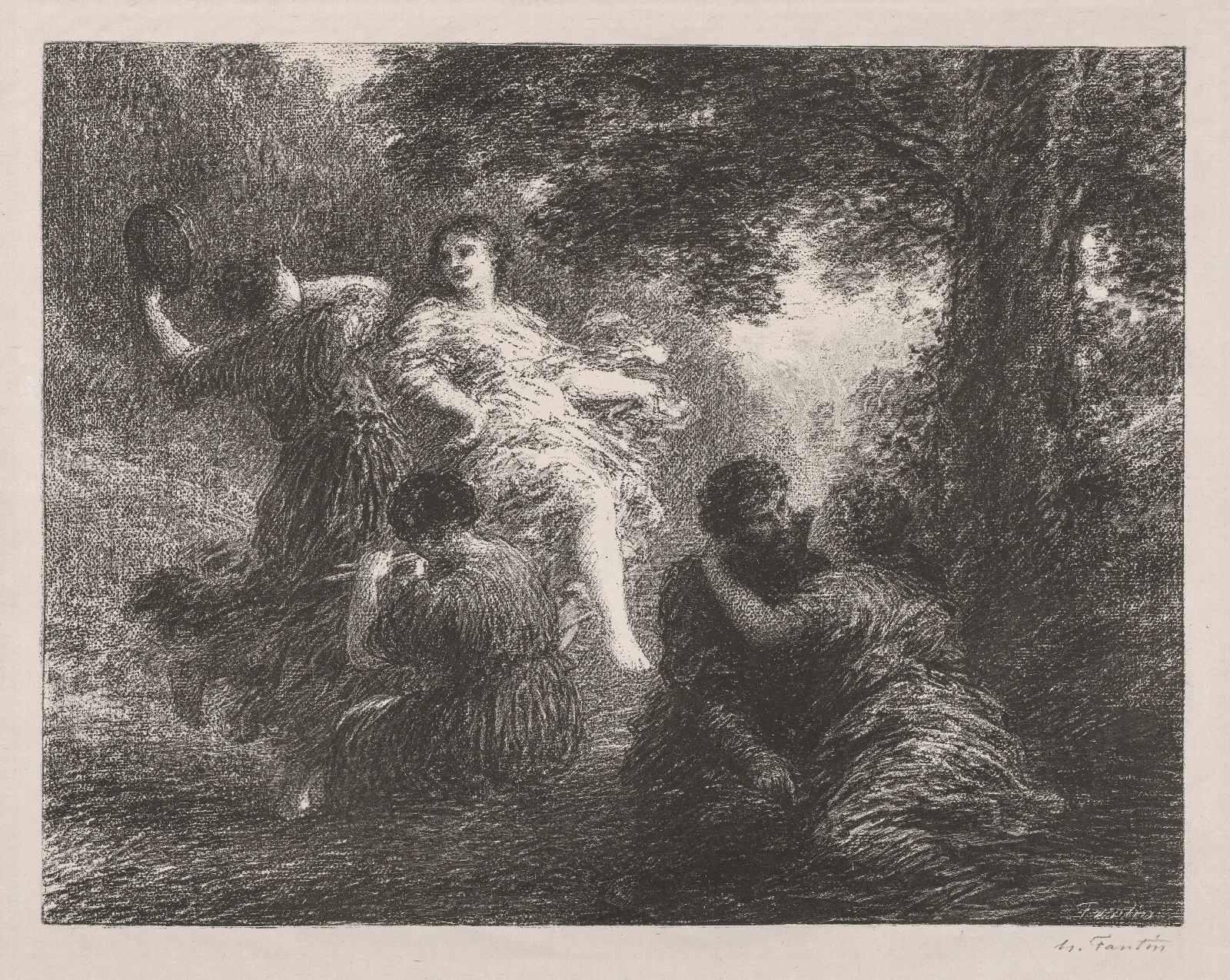 Pastorale 4 Wall Art by Henri Fantin-Latour - Canvas Print