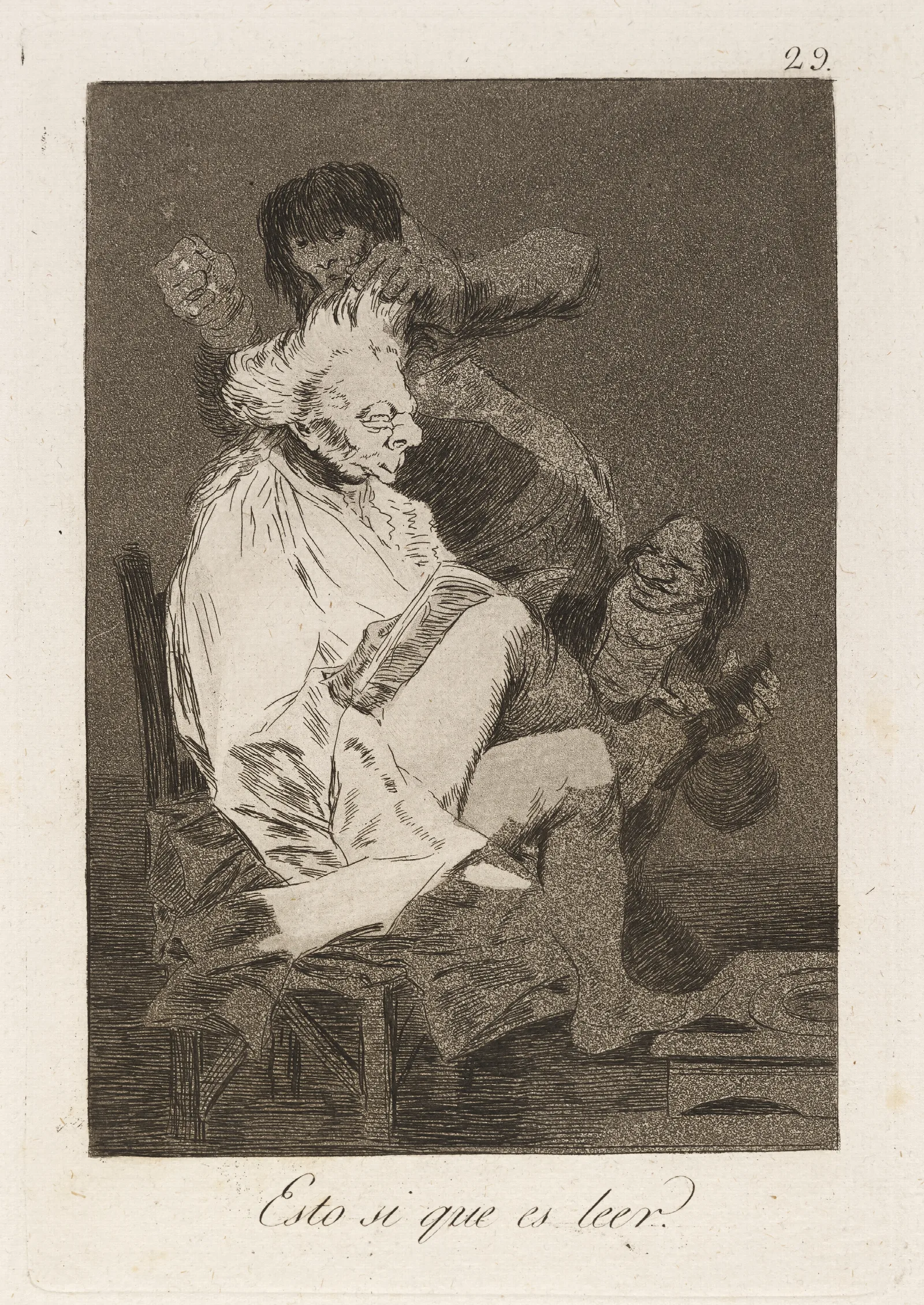 Esto Si Que Es Leer That Certainly Is Being Able To Read Wall Art by Francisco de Goya - Canvas Print