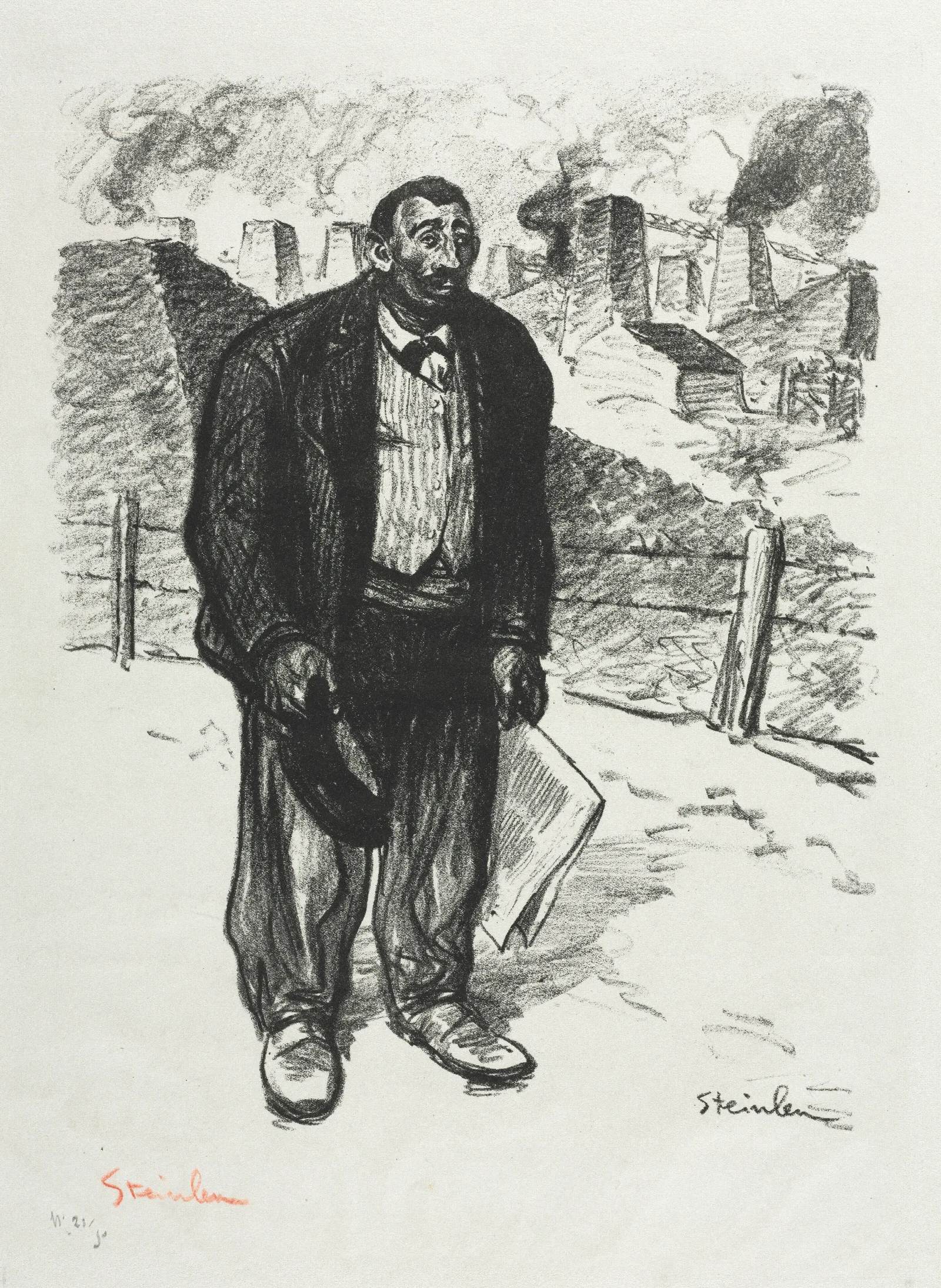Lhonnete Ouvrier Wall Art by Théophile Alexandre Steinlen - Canvas Print
