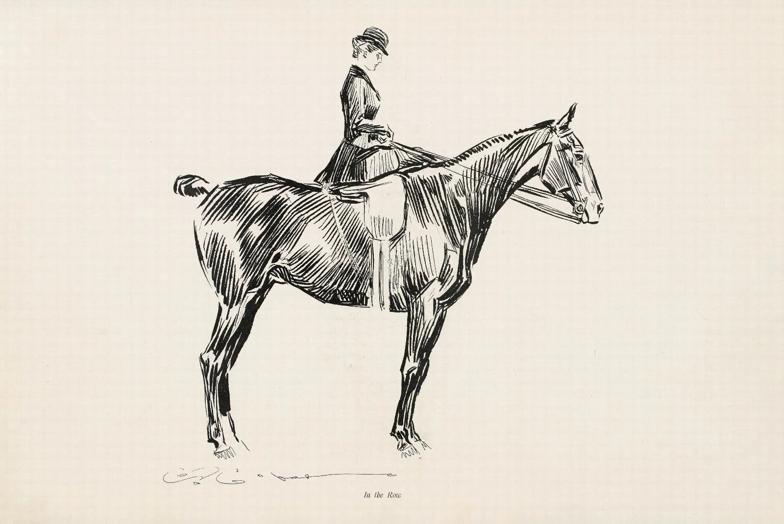 In The Row Wall Art by Charles Dana Gibson - Canvas Print