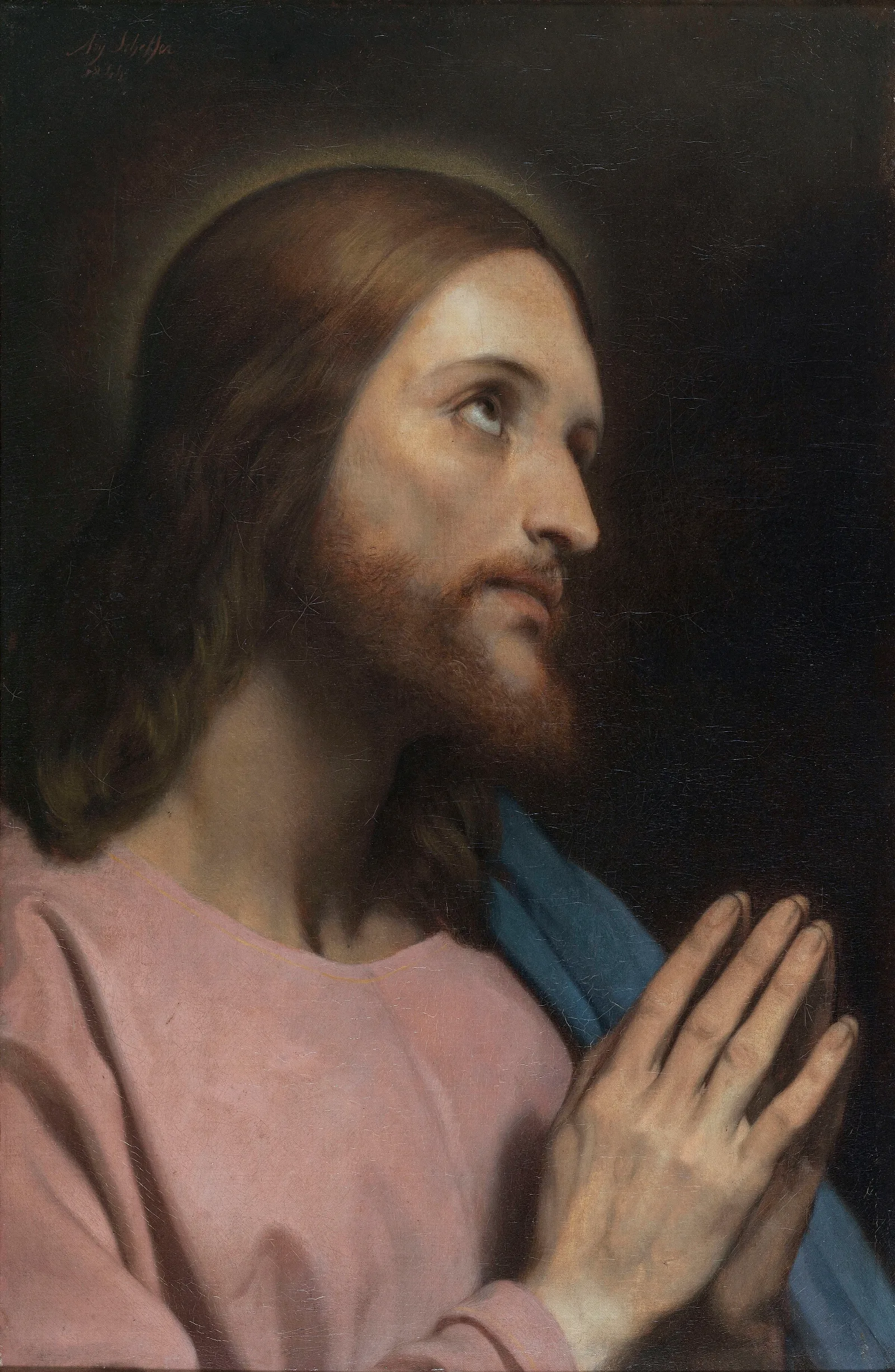 Head Of Christ 3 Wall Art by Ary Scheffer - Canvas Print