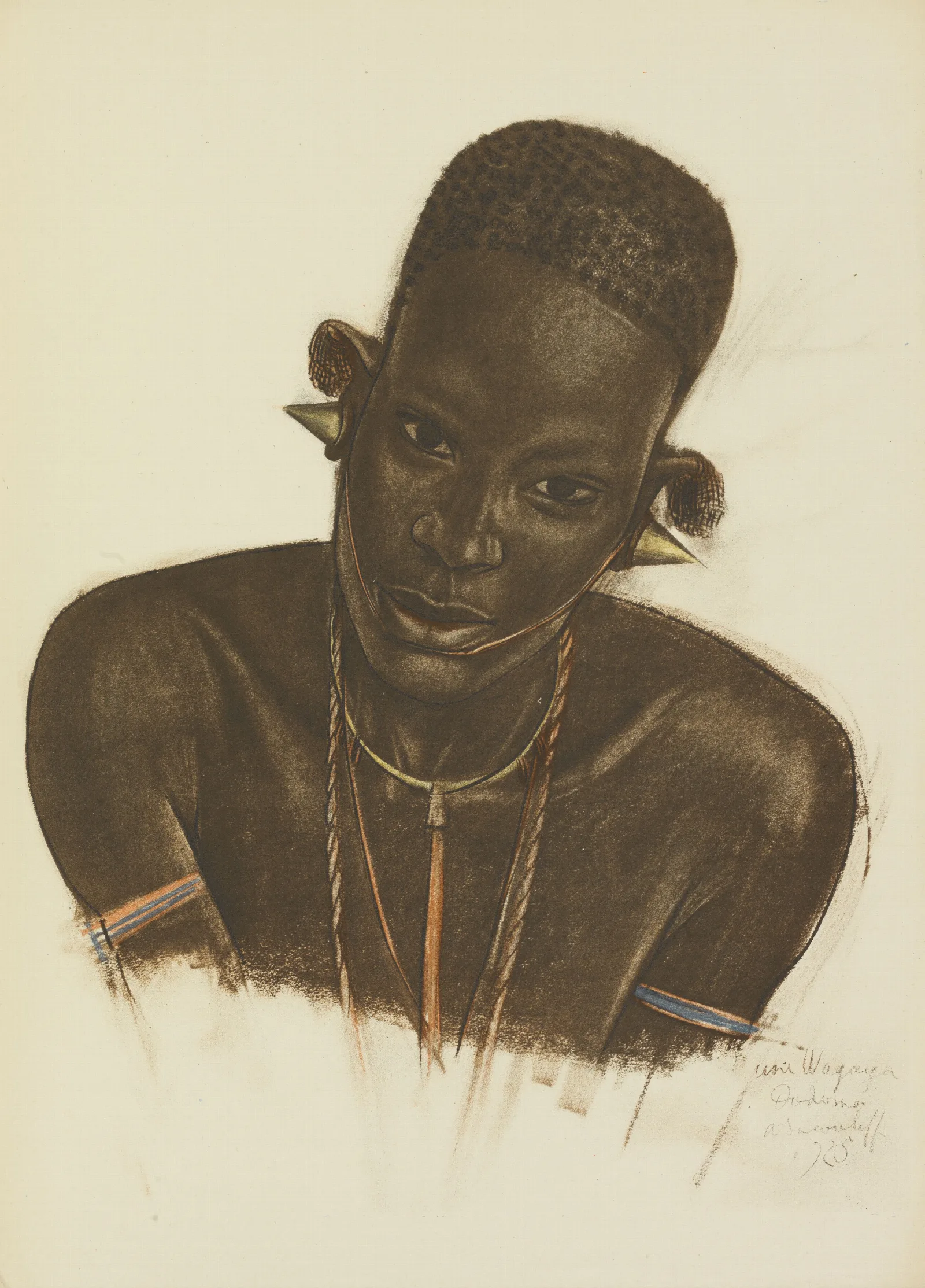 Femme Mgogo Dodoma 2 Wall Art by Alexandre Jacovleff - Canvas Print