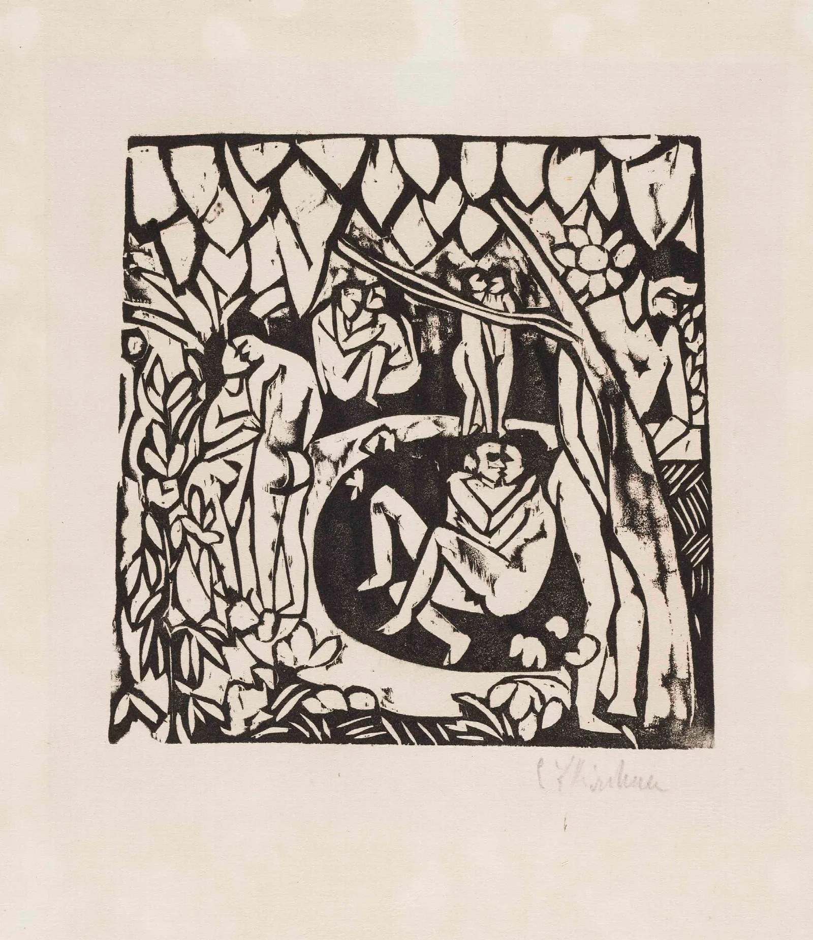 Liebesgarten 2 Wall Art by Ernst Ludwig Kirchner - Canvas Print