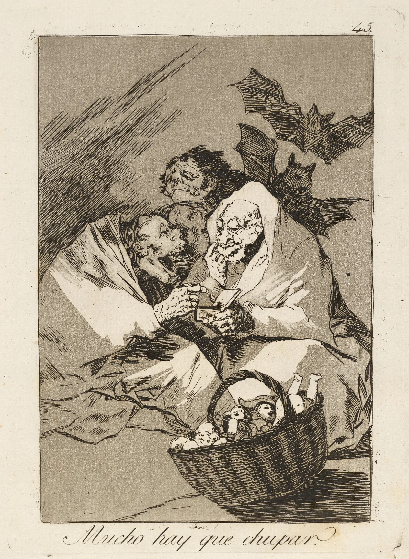 Mucho Hay Que Chupar There Is Plenty To Suck Wall Art by Francisco de Goya - Canvas Print