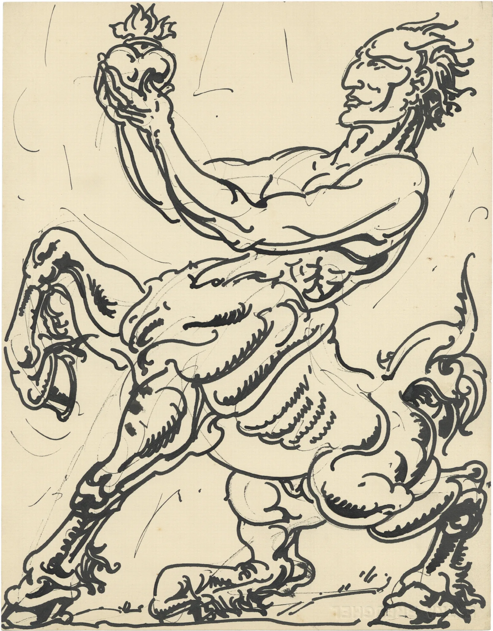 Centaur 4 Wall Art by Alfred Ost - Canvas Print