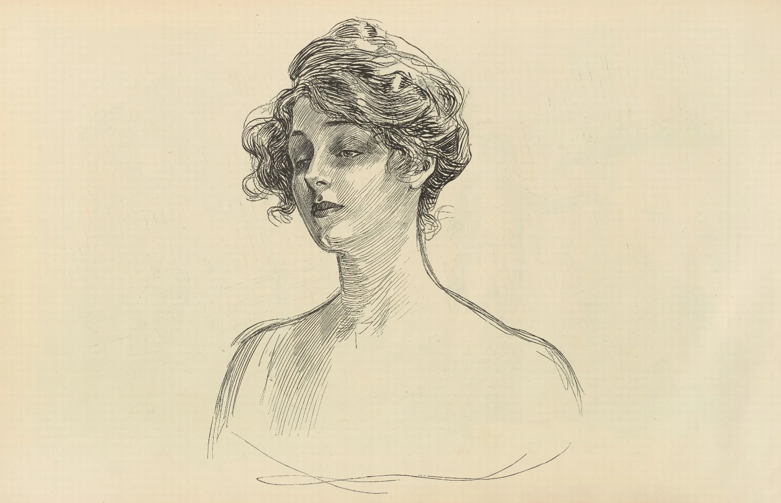 Illustration 290 by Charles Dana Gibson Wall Art by Charles Dana Gibson - Canvas Print