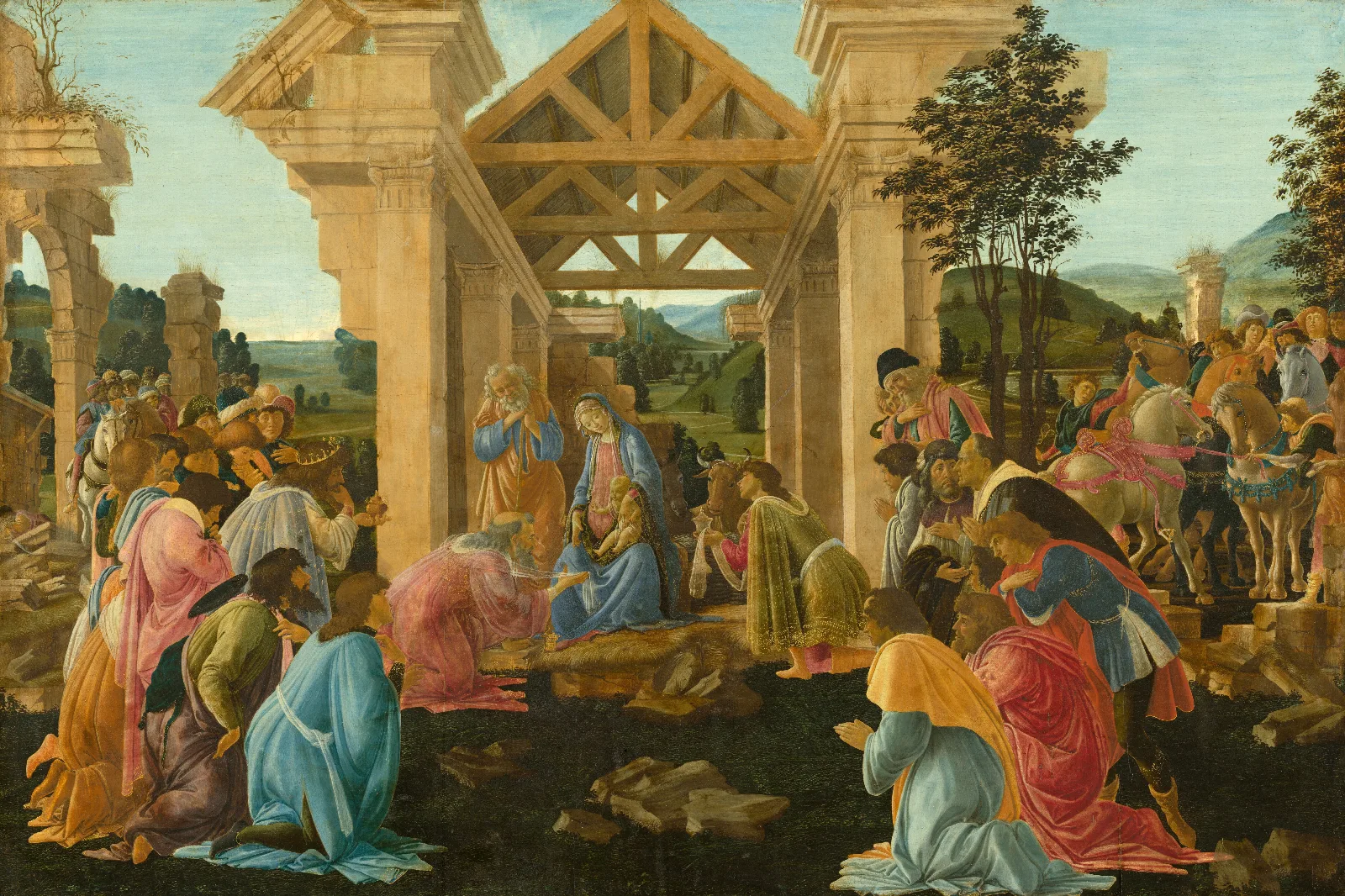 The Adoration Of The Magi 15 Wall Art by Sandro Botticelli - Canvas Print
