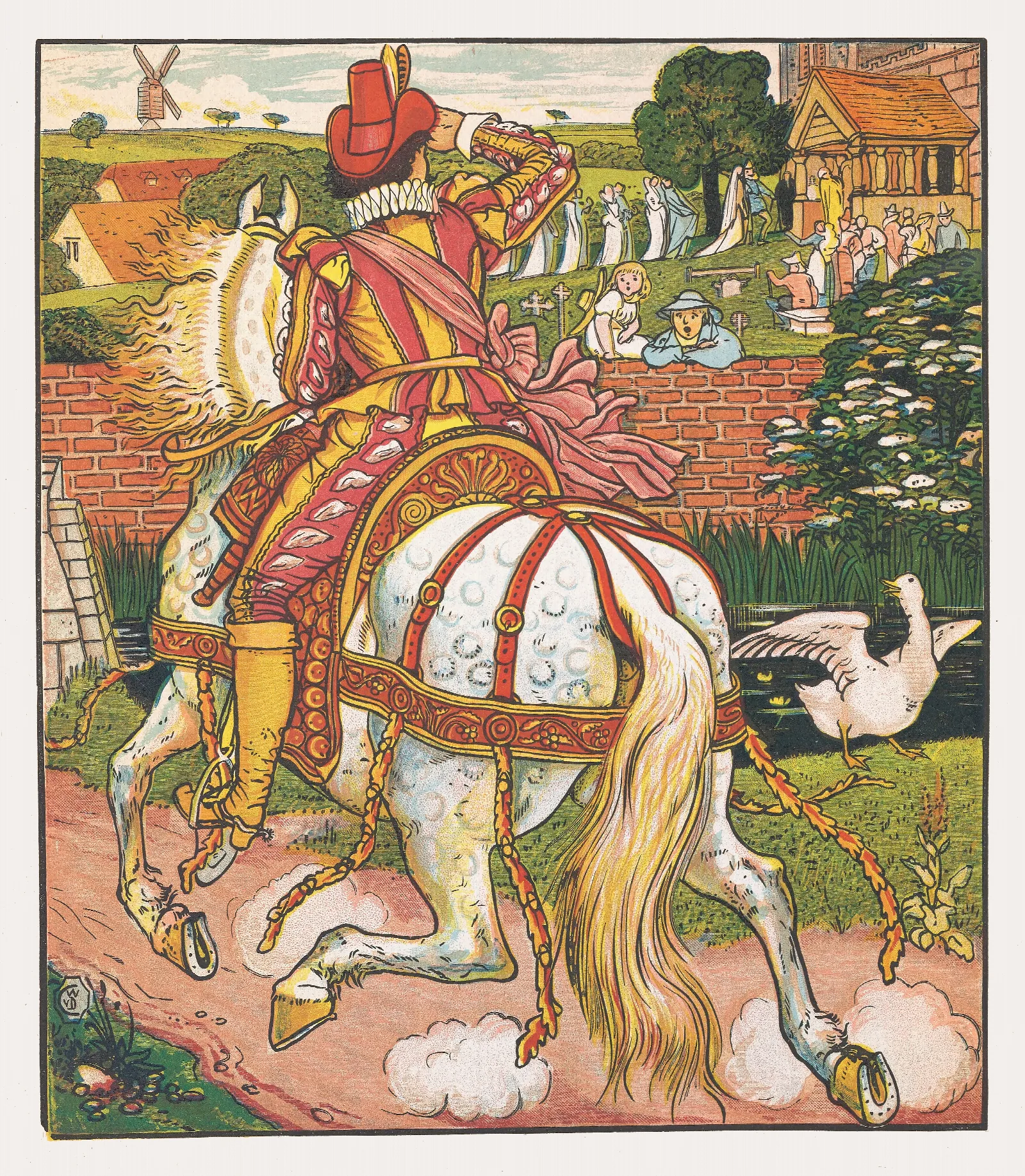 Goody Two Shoes Pl 5 Wall Art by Walter Crane - Canvas Print