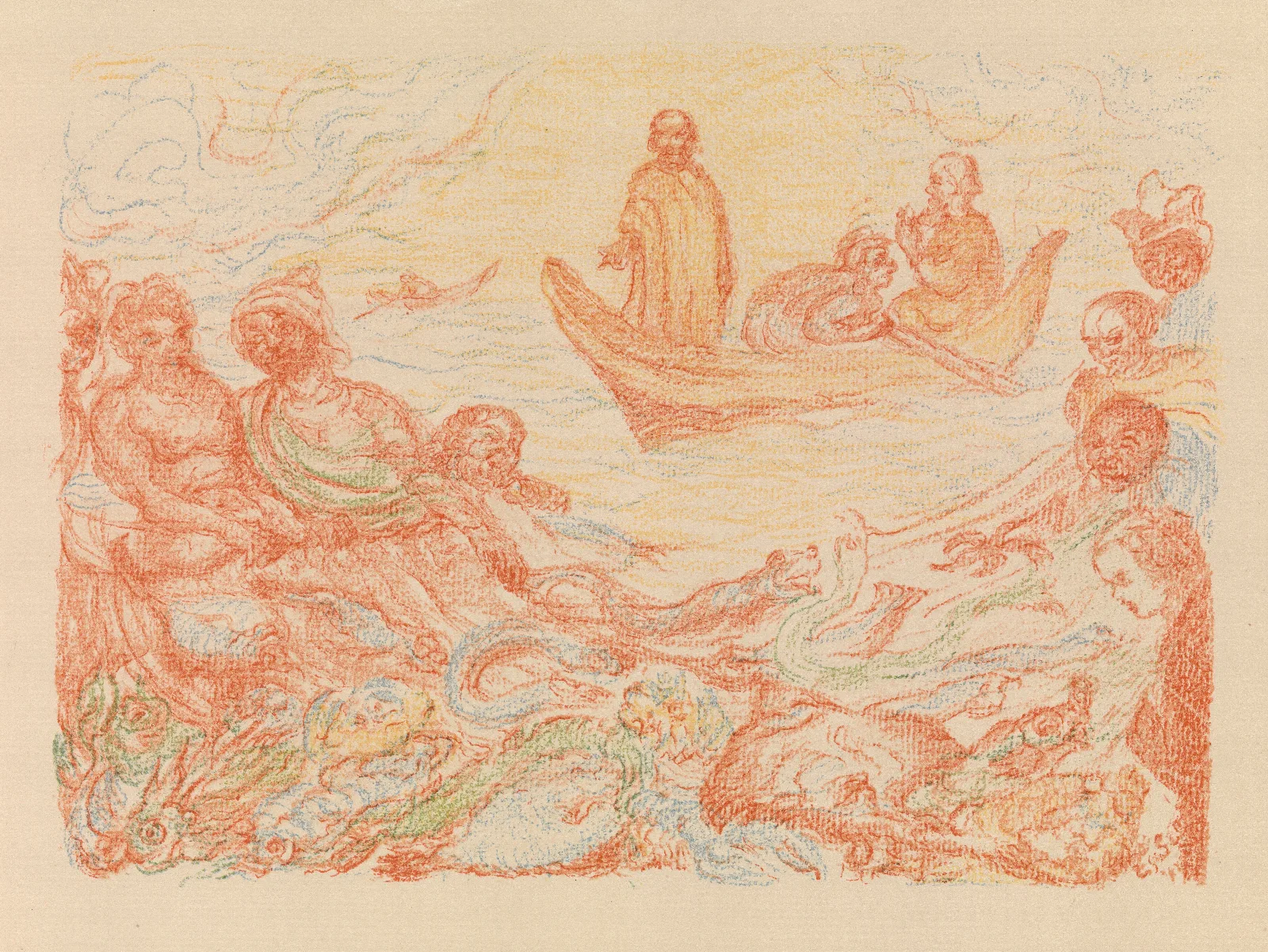 The Miraculous Draught Of Fishes Wall Art by James Ensor - Canvas Print