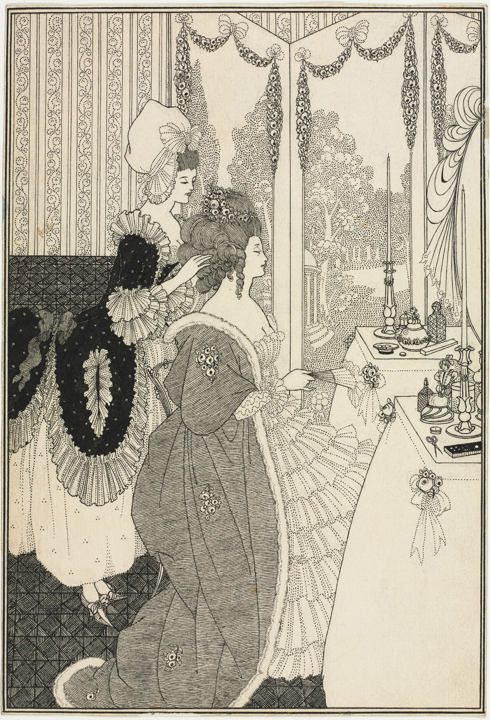 The Toilet From The Rape Of The Lock By Alexander Pope Wall Art by Aubrey Vincent Beardsley - Canvas Print