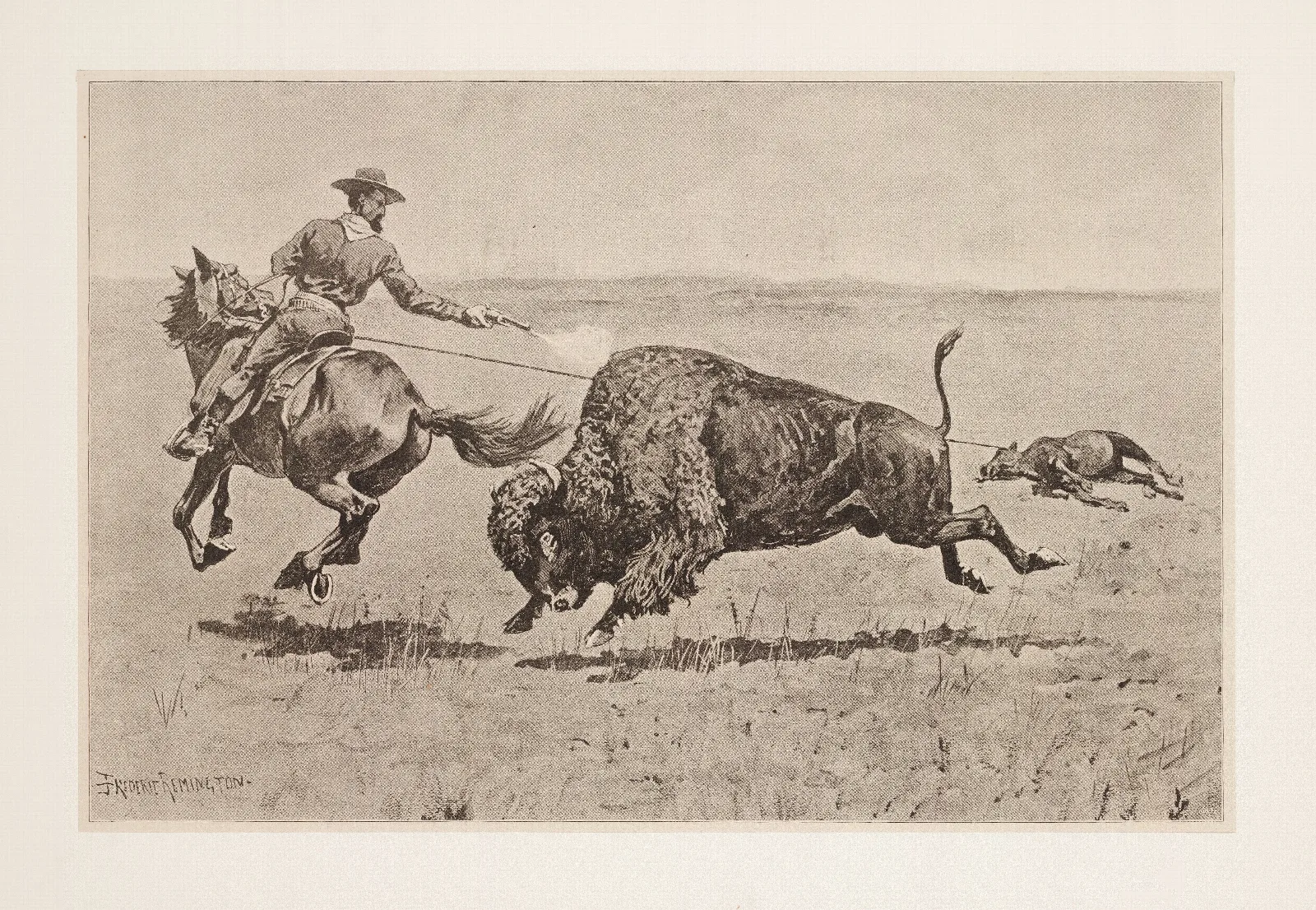 Mr Jones Adventure Wall Art by Frederic Remington - Canvas Print