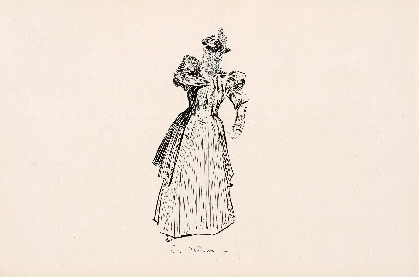 Illustration 205 by Charles Dana Gibson (1896) Wall Art by Charles Dana Gibson - Canvas Print