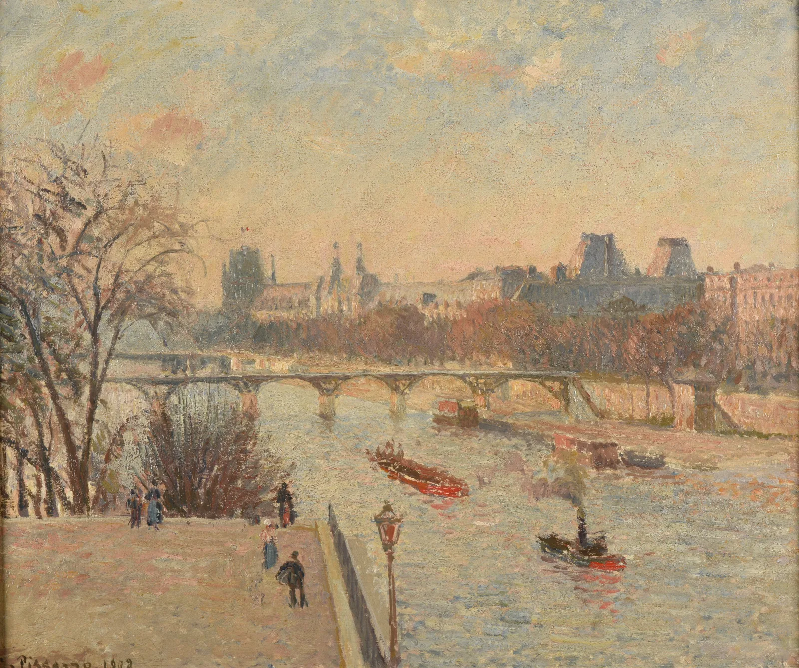 Le Louvre Wall Art by Camille Pissarro - Canvas Print