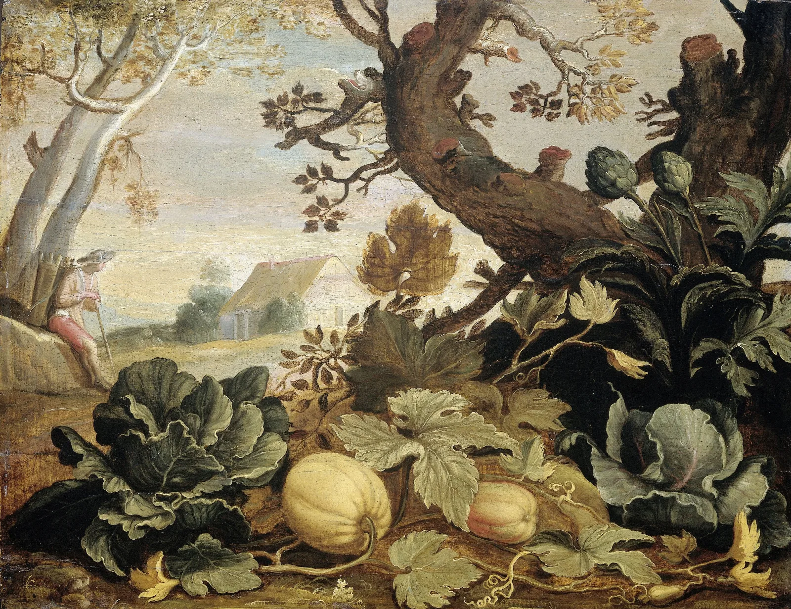 Landscape With Fruits And Vegetables In The Foreground Wall Art by Abraham Bloemaert - Canvas Print