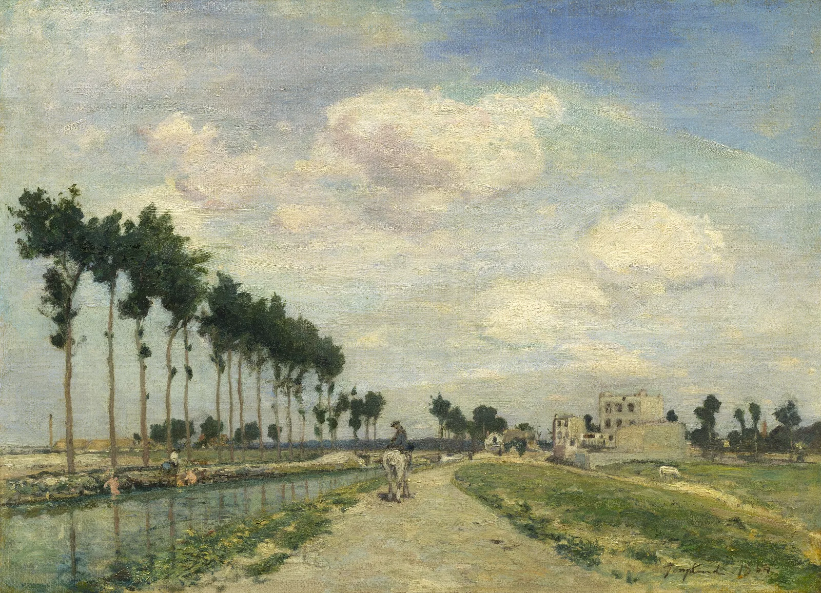 The Towpath Wall Art by Johan Barthold Jongkind - Canvas Print