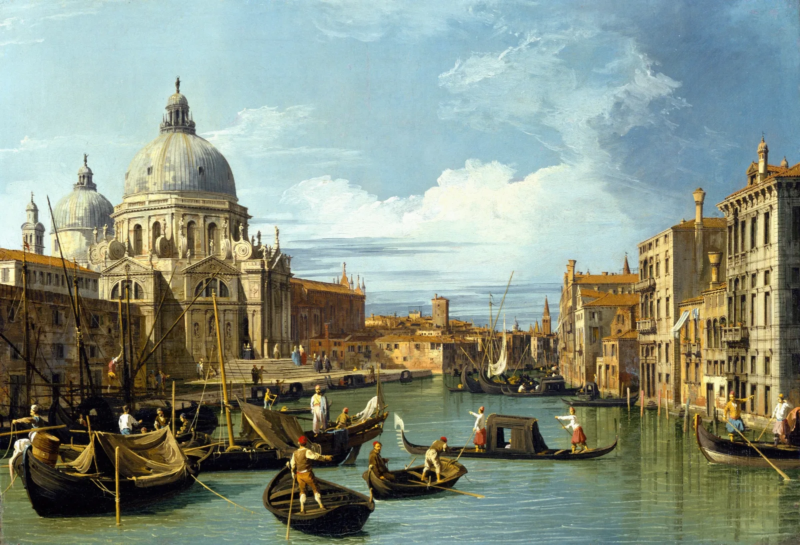 The Entrance To The Grand Canal Venice Wall Art by Canaletto - Canvas Print