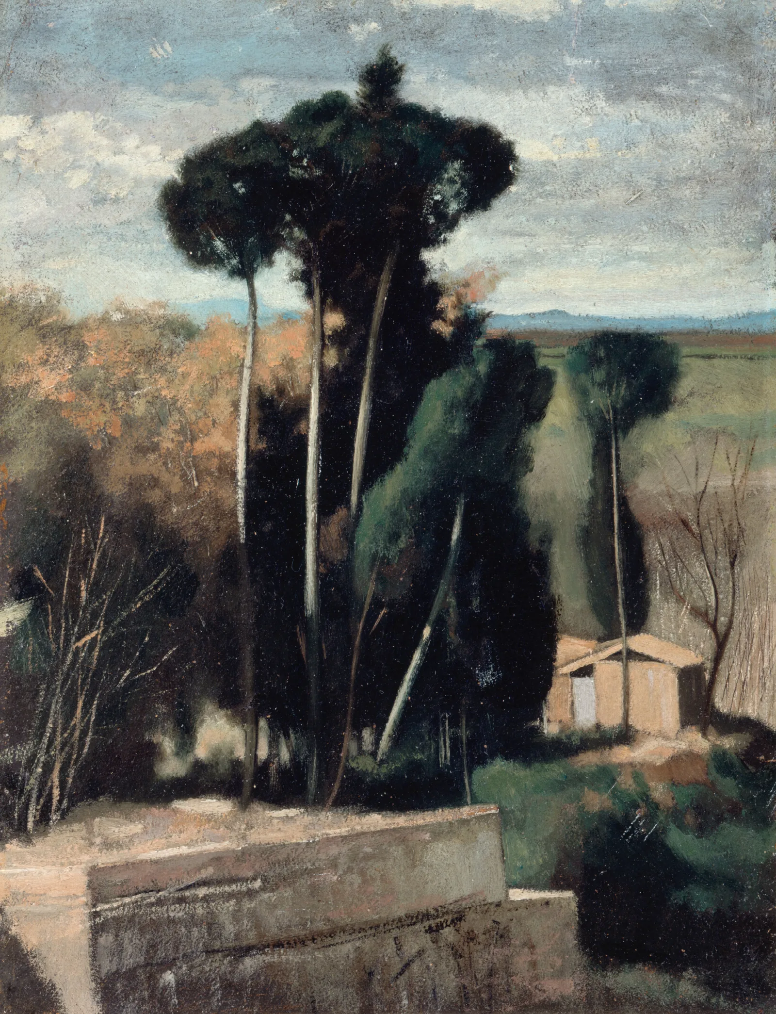 Paysage Ditalie 2 Wall Art by Jean-Jacques Henner - Canvas Print